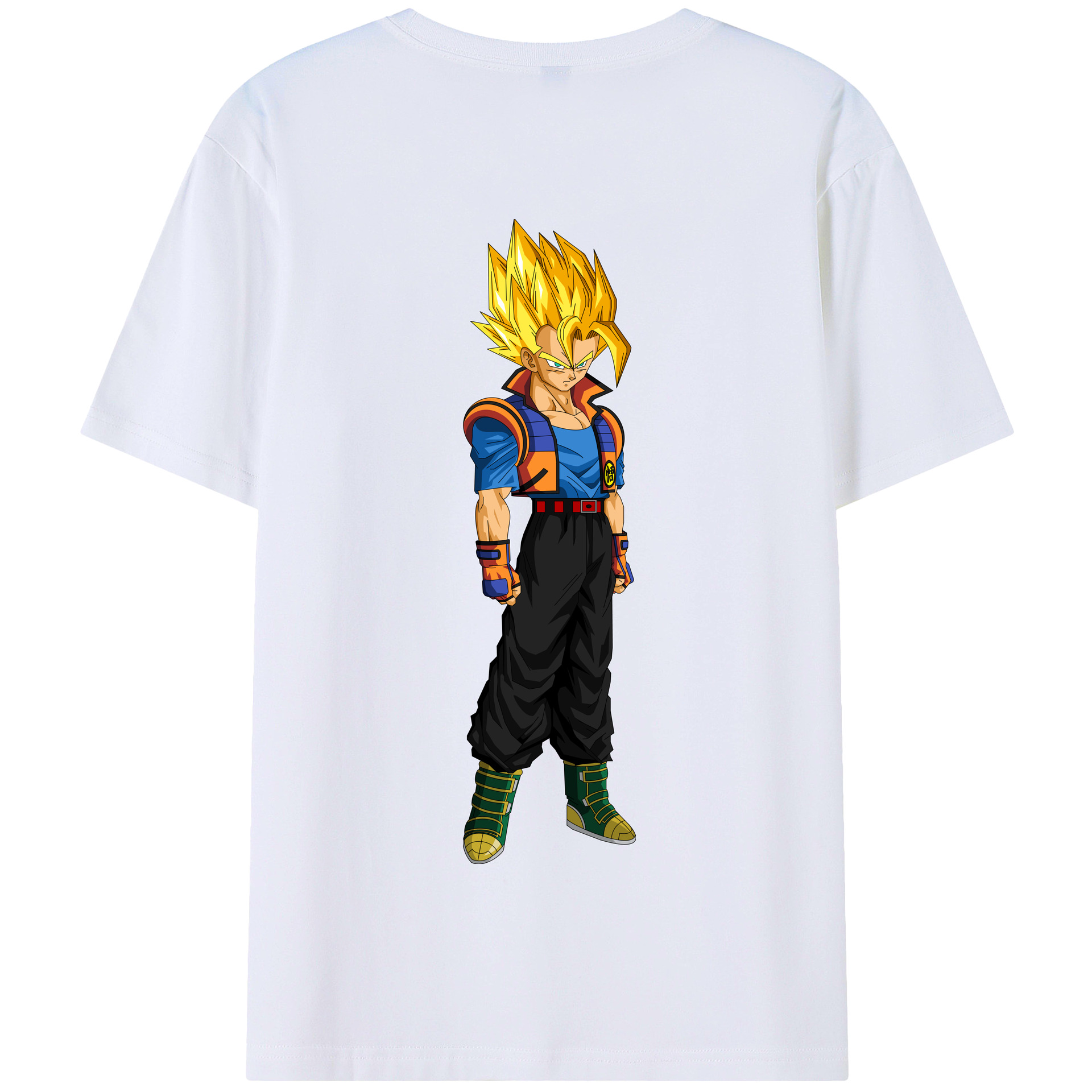（画像用） ドラゴンボール ベジータ四世（Bejīta Yonsei）DRAGON BALL Vegeta IV 綿100％半袖Tシャツ（背面プリント）