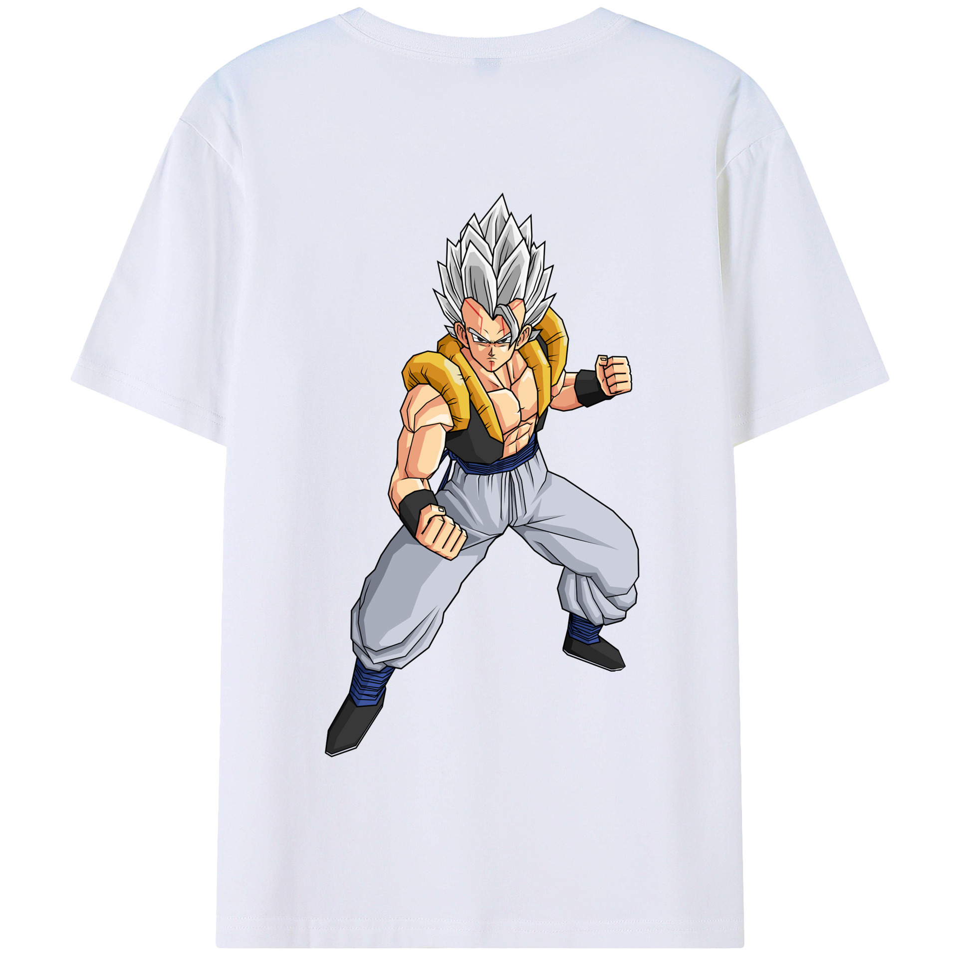 （画像用） ドラゴンボール ベジータ四世（Bejīta Yonsei）DRAGON BALL Vegeta IV 綿100％半袖Tシャツ（背面プリント）