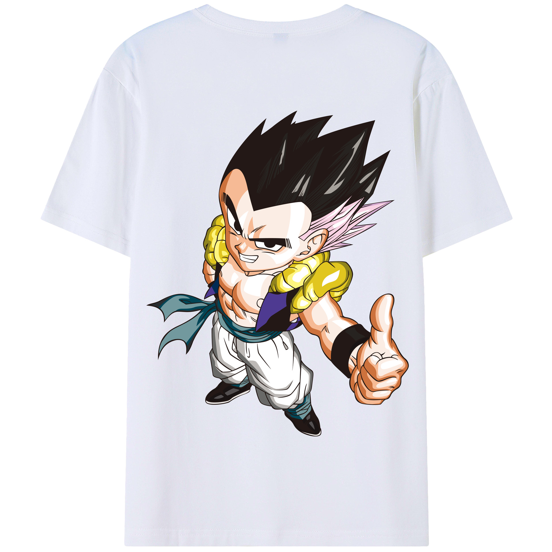（画像用） ドラゴンボール ベジータ四世（Bejīta Yonsei）DRAGON BALL Vegeta IV 綿100％半袖Tシャツ（背面プリント）