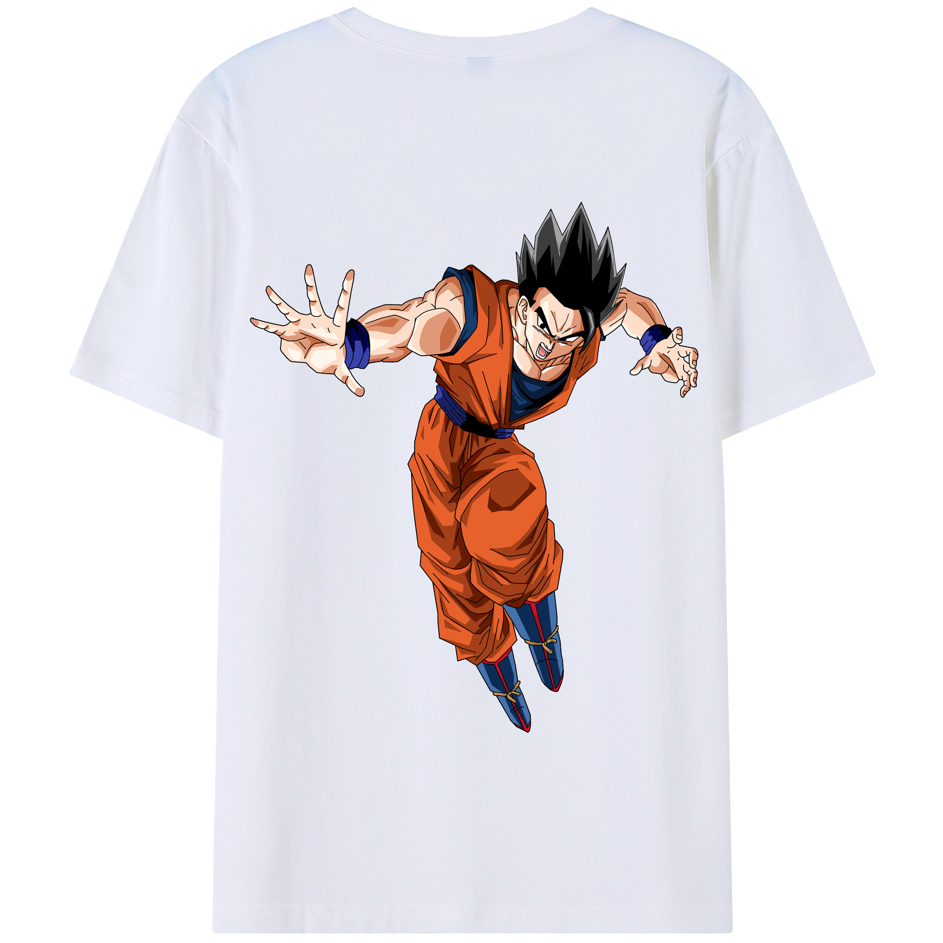 （画像用） ドラゴンボール 孫 悟飯（そんごはん）DRAGON BALL Son Gohan 綿100％半袖Tシャツ（背面プリント）