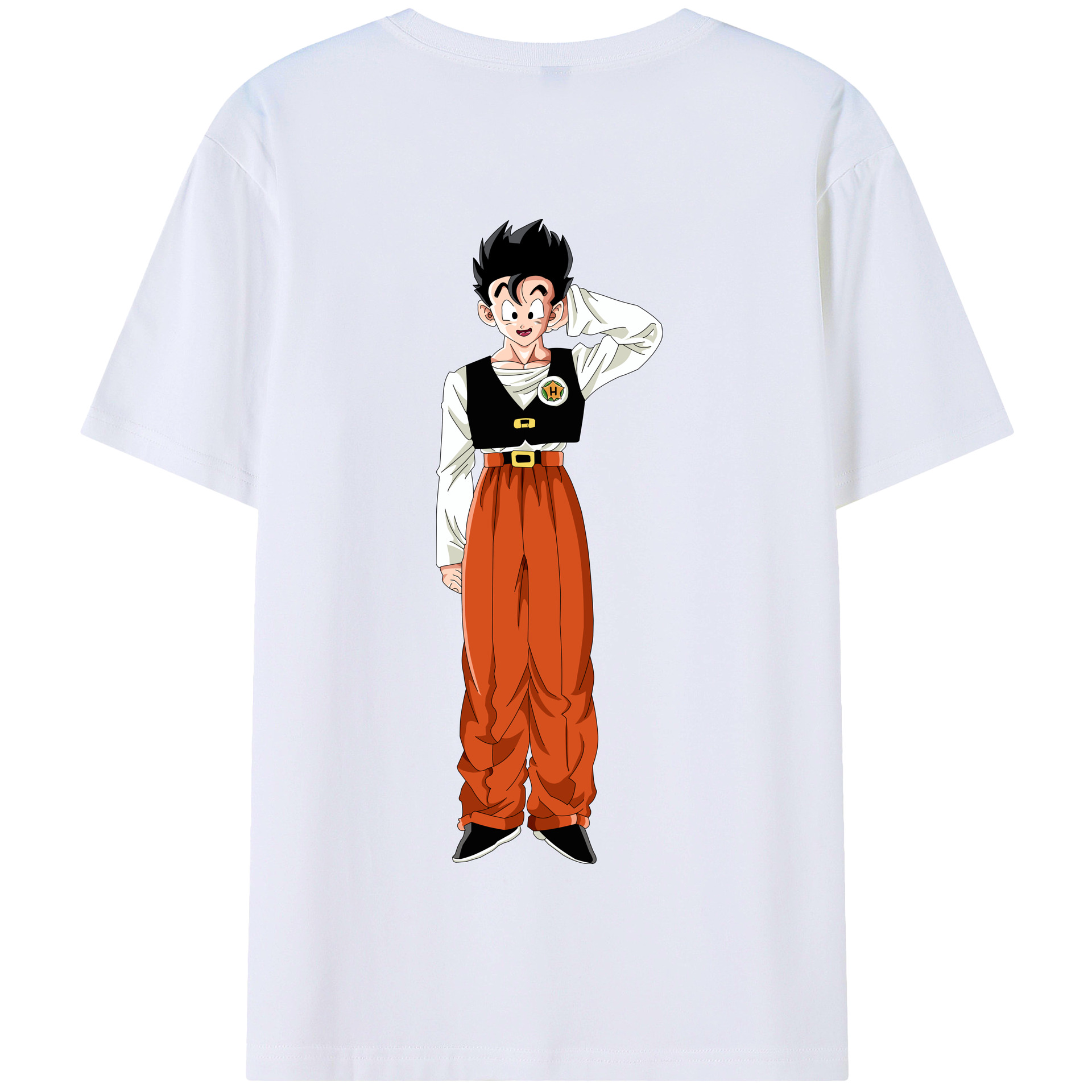 （画像用） ドラゴンボール 孫 悟飯（そんごはん）DRAGON BALL Son Gohan 綿100％半袖Tシャツ（背面プリント）