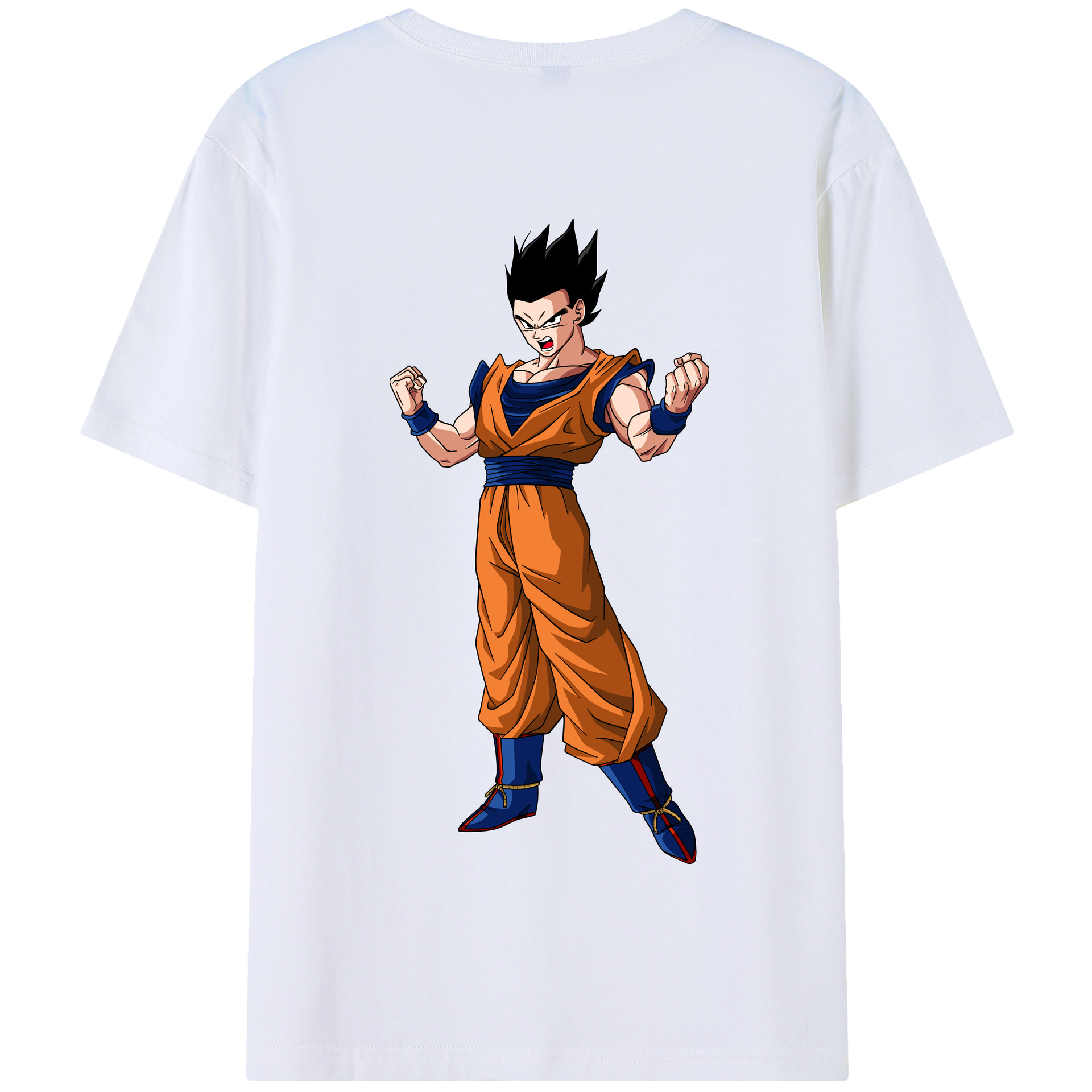 （画像用） ドラゴンボール 孫 悟飯（そんごはん）DRAGON BALL Son Gohan 綿100％半袖Tシャツ（背面プリント）