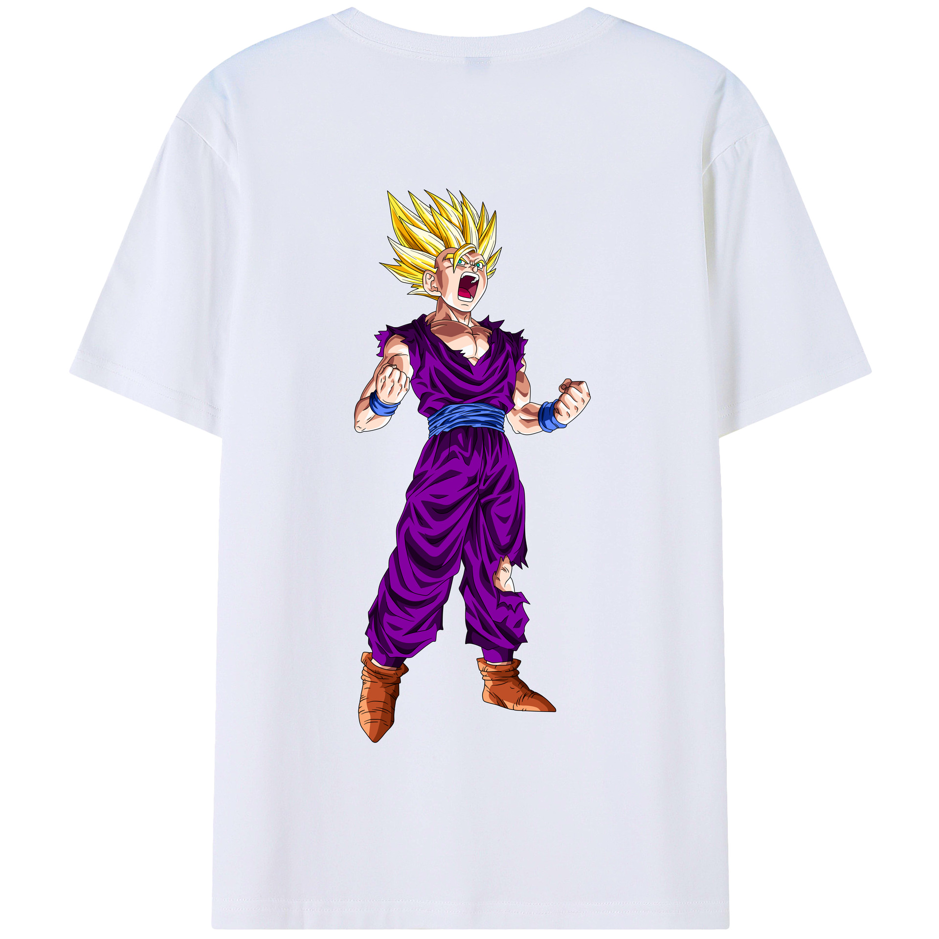 （画像用） ドラゴンボール 孫 悟飯（そんごはん）DRAGON BALL Son Gohan 綿100％半袖Tシャツ（背面プリント）