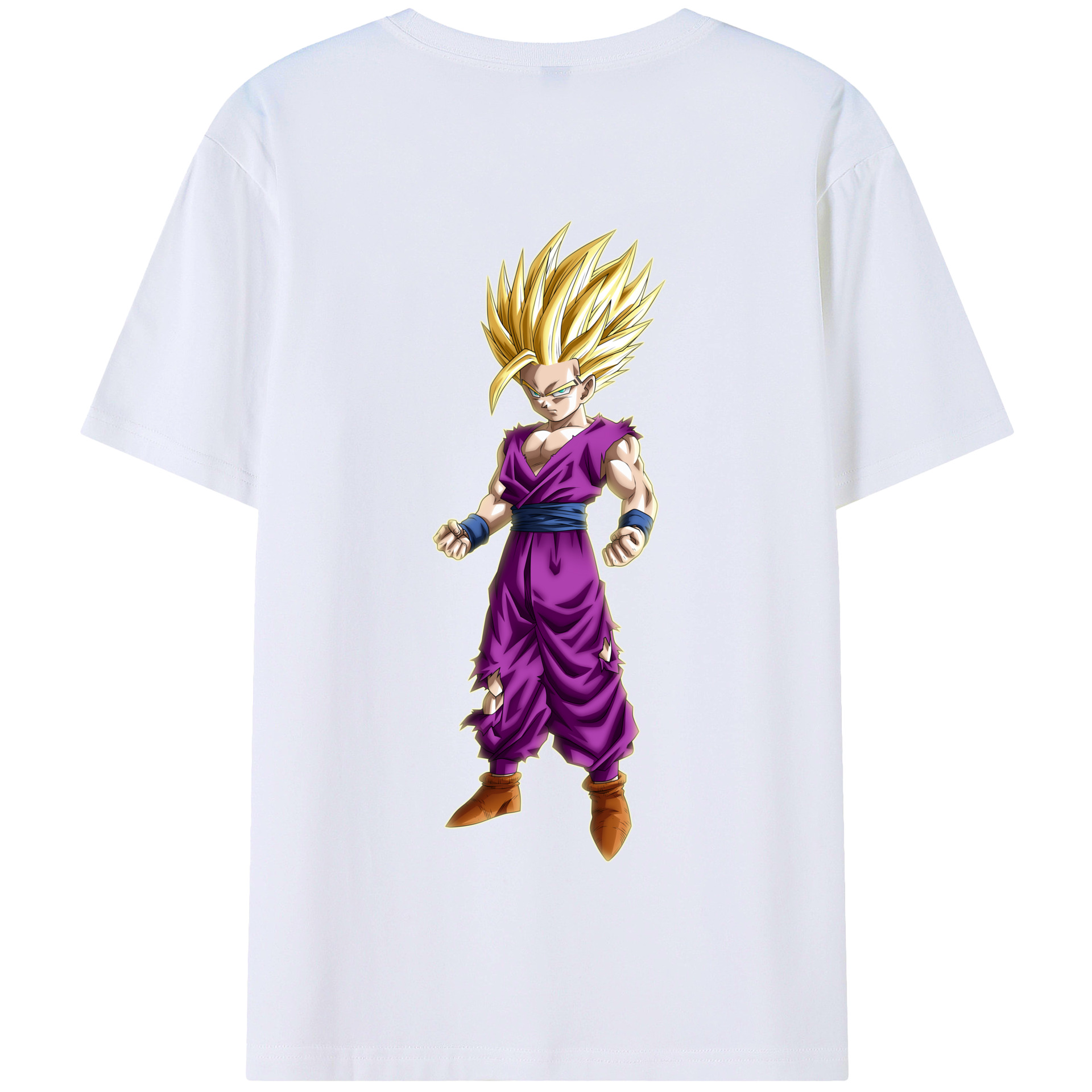 （画像用） ドラゴンボール 孫 悟飯（そんごはん）DRAGON BALL Son Gohan 綿100％半袖Tシャツ（背面プリント）