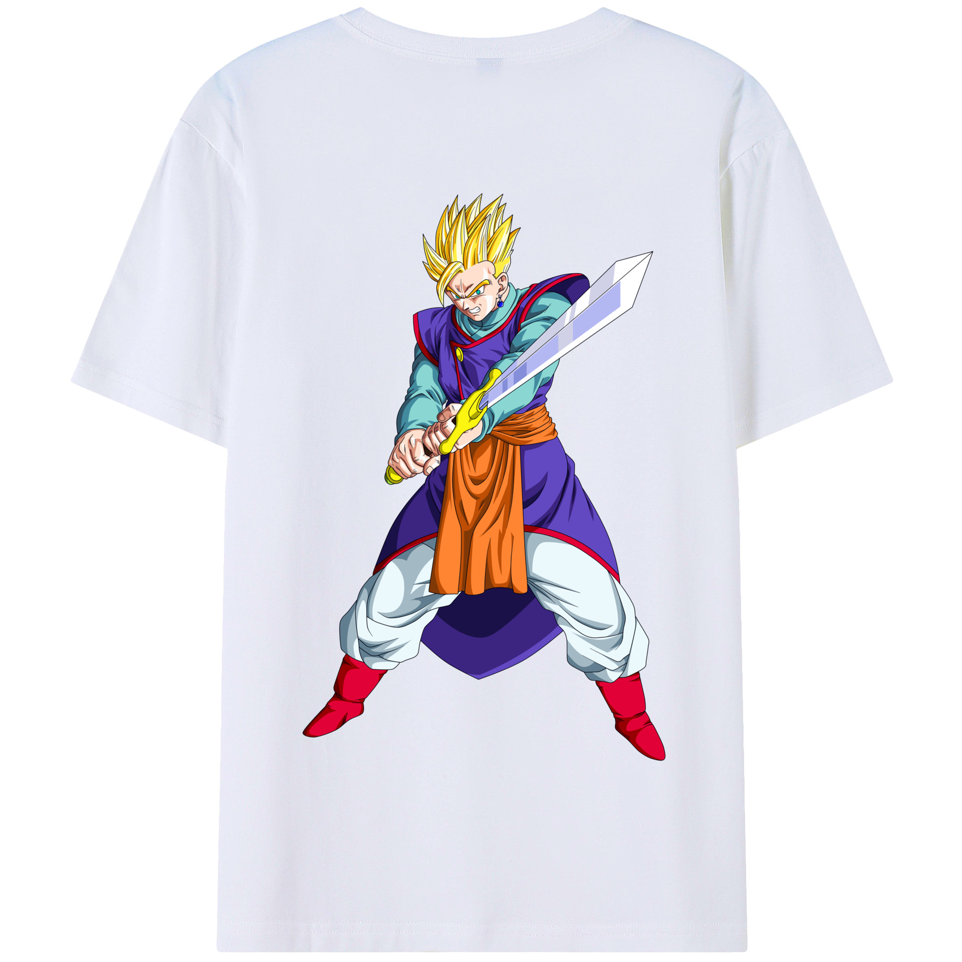 （画像用） ドラゴンボール 孫 悟飯（そんごはん）DRAGON BALL Son Gohan 綿100％半袖Tシャツ（背面プリント）