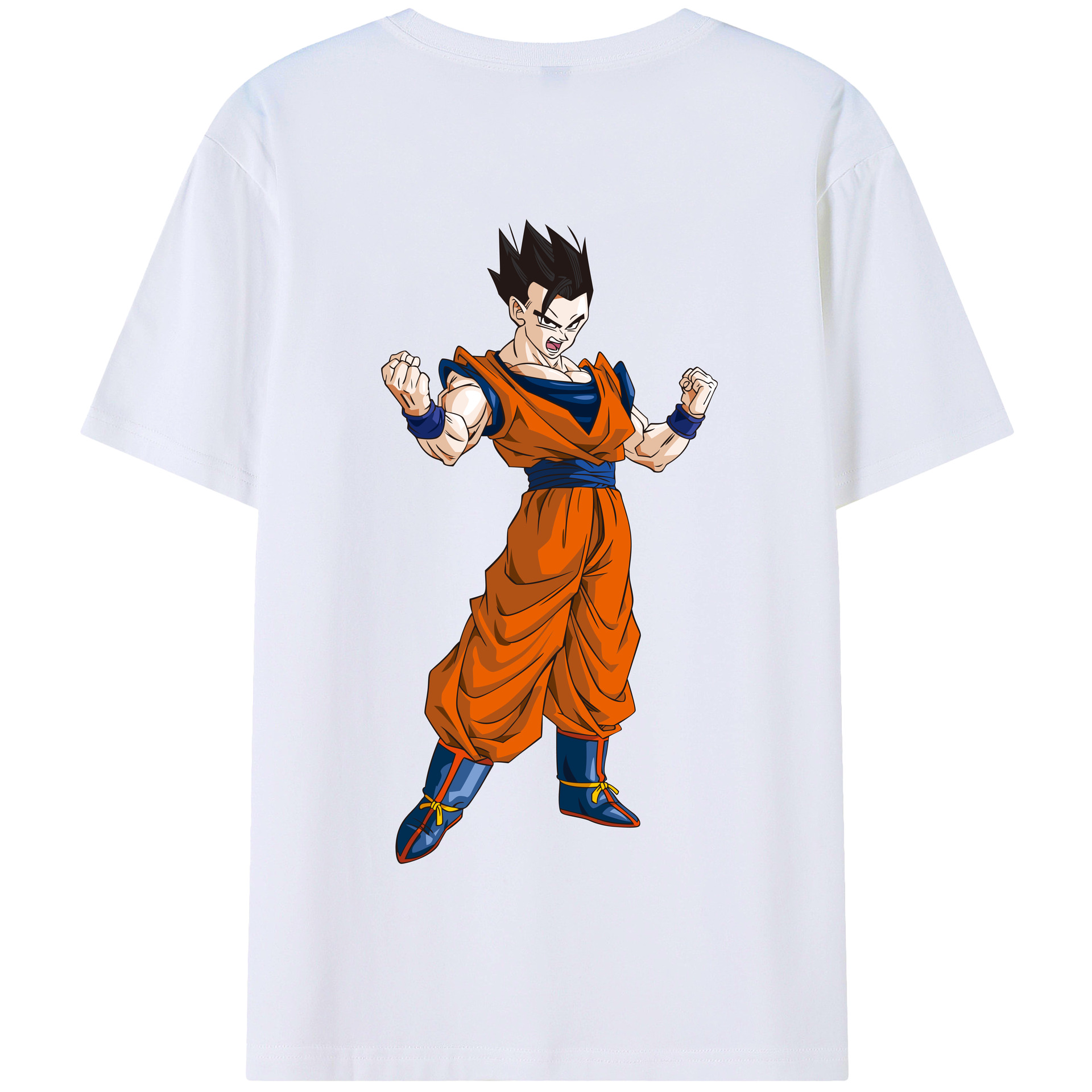 （画像用） ドラゴンボール 孫 悟飯（そんごはん）DRAGON BALL Son Gohan 綿100％半袖Tシャツ（背面プリント）