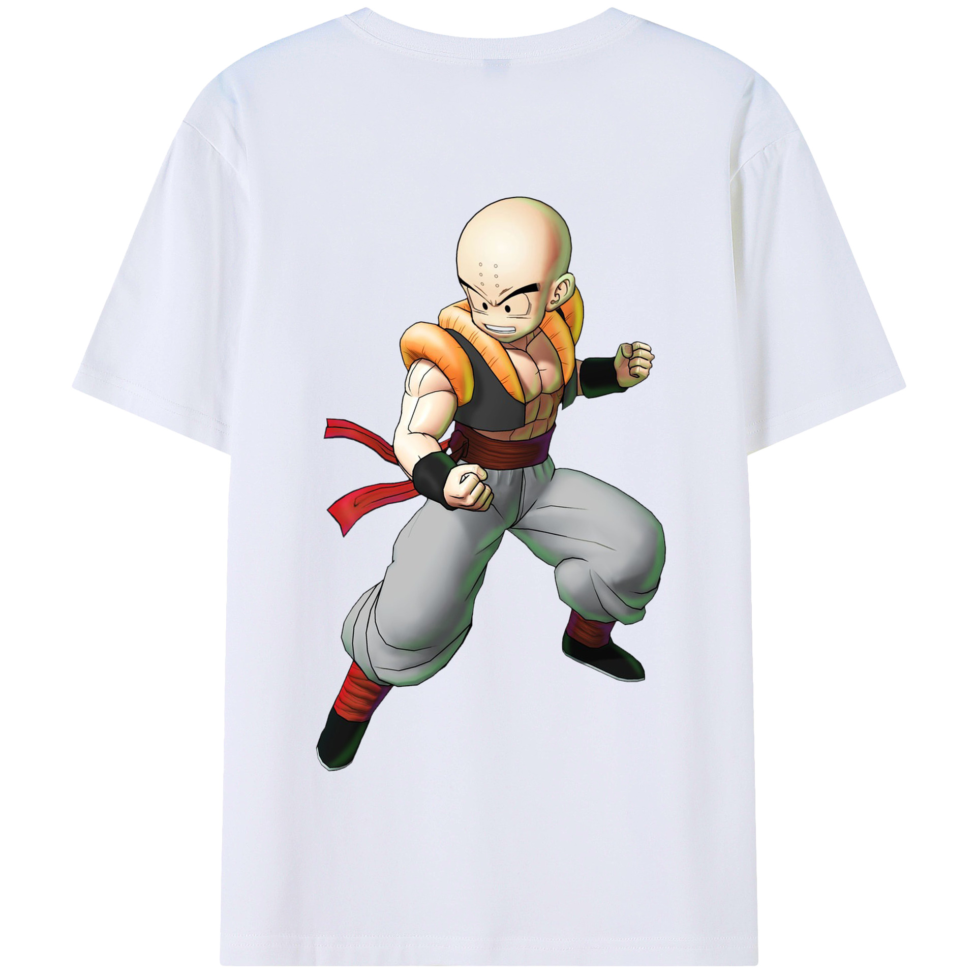 （画像用） ドラゴンボール クリリン DRAGON BALL krillin 綿100％半袖Tシャツ（背面プリント）