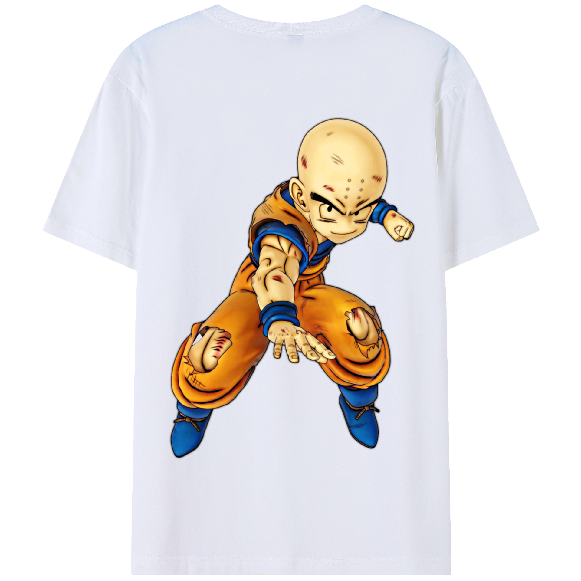 （画像用） ドラゴンボール クリリン DRAGON BALL krillin 綿100％半袖Tシャツ（背面プリント）