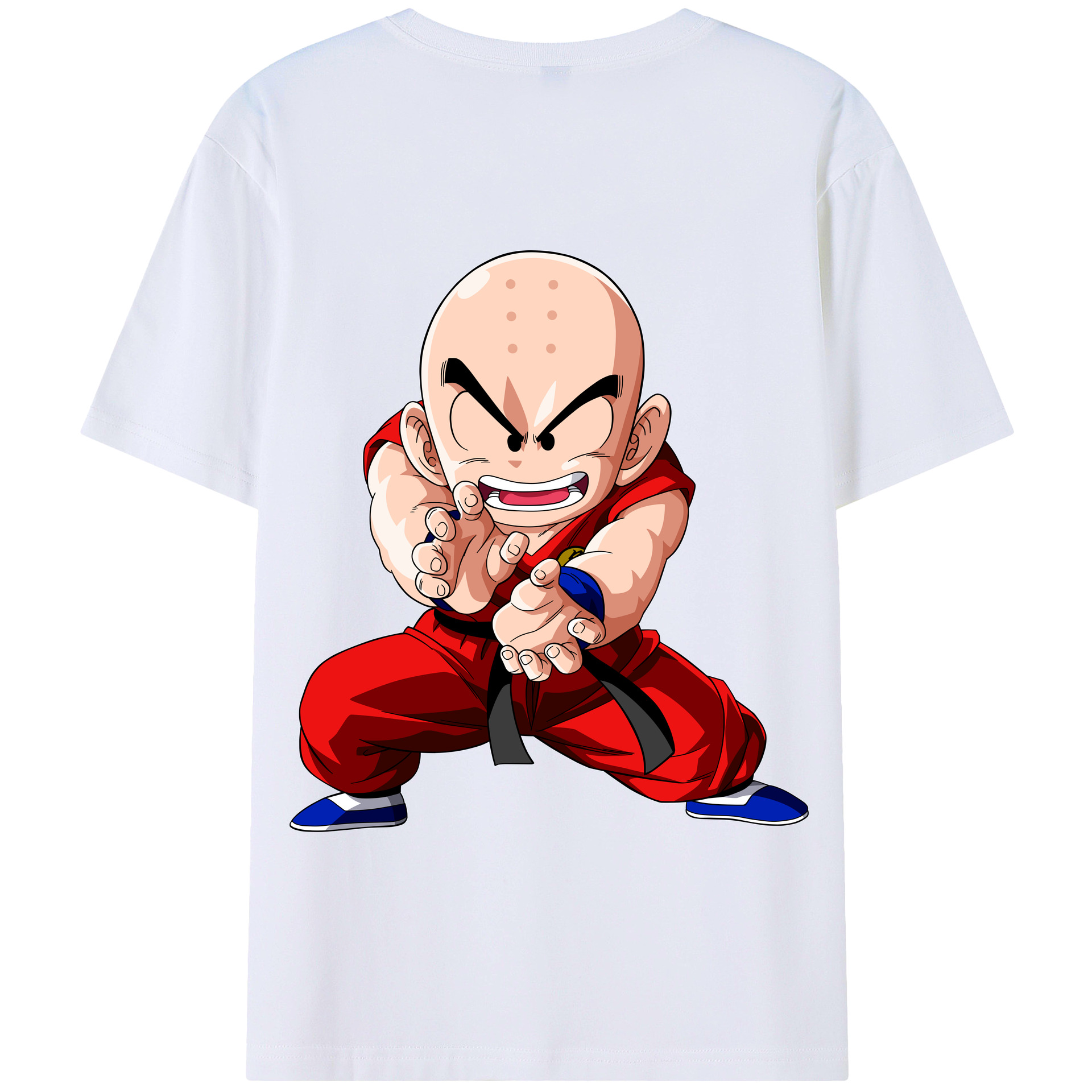 （画像用） ドラゴンボール クリリン DRAGON BALL krillin 綿100％半袖Tシャツ（背面プリント）