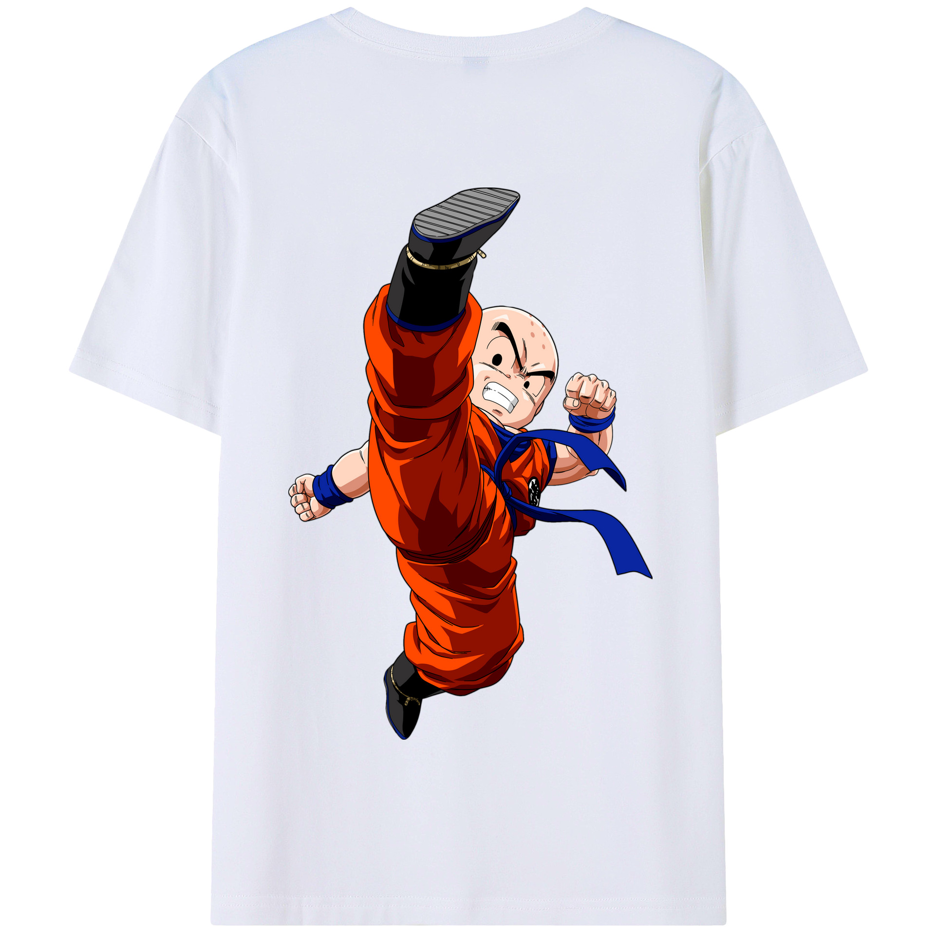 （画像用） ドラゴンボール クリリン DRAGON BALL krillin 綿100％半袖Tシャツ（背面プリント）