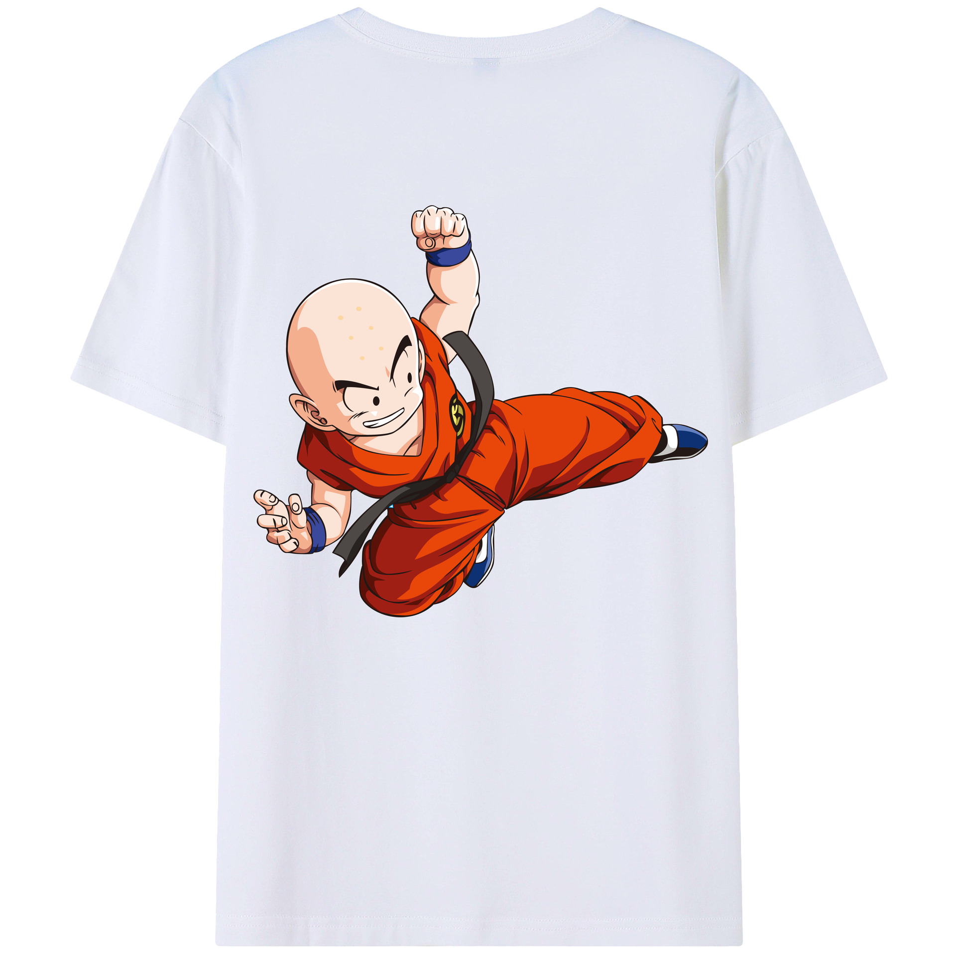 （画像用） ドラゴンボール クリリン DRAGON BALL krillin 綿100％半袖Tシャツ（背面プリント）