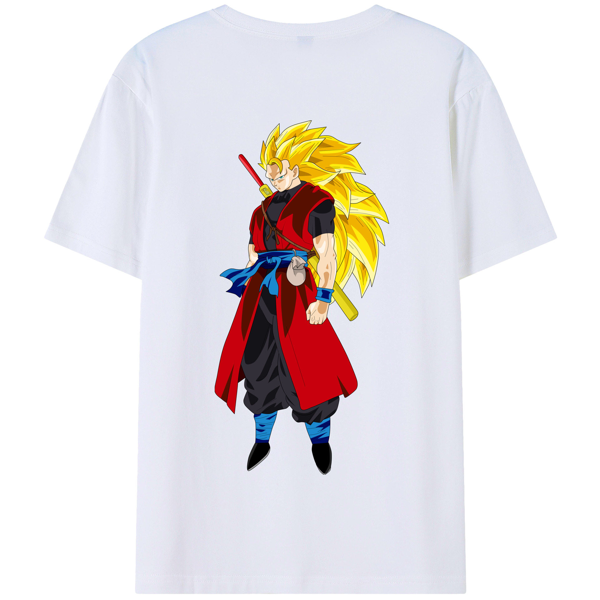 （画像用） ドラゴンボール トランクス（Torankusu）DRAGON BALL Trunks 綿100％半袖Tシャツ（背面プリント）