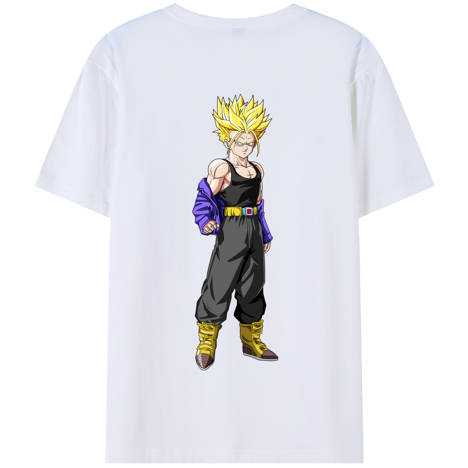 （画像用） ドラゴンボール トランクス（Torankusu）DRAGON BALL Trunks 綿100％半袖Tシャツ（背面プリント）