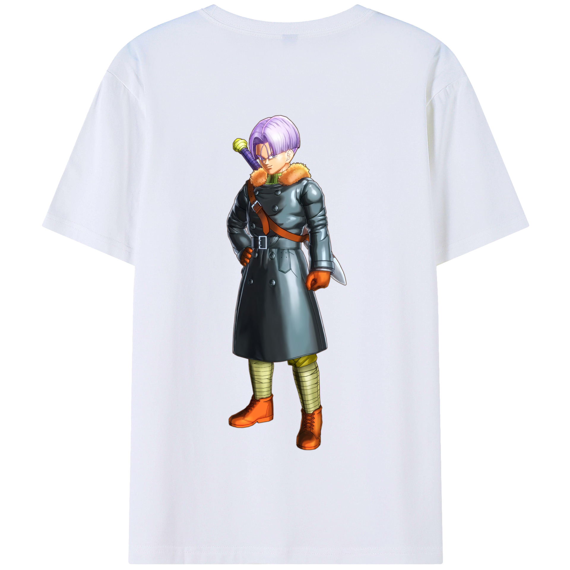 （画像用） ドラゴンボール トランクス（Torankusu）DRAGON BALL Trunks 綿100％半袖Tシャツ（背面プリント）