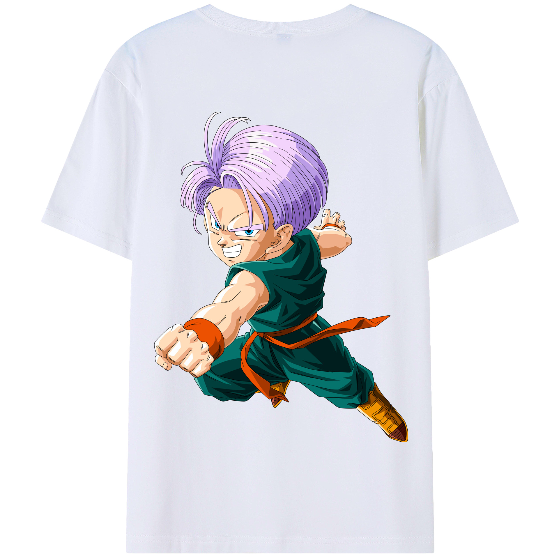 （画像用） ドラゴンボール トランクス（Torankusu）DRAGON BALL Trunks 綿100％半袖Tシャツ（背面プリント）