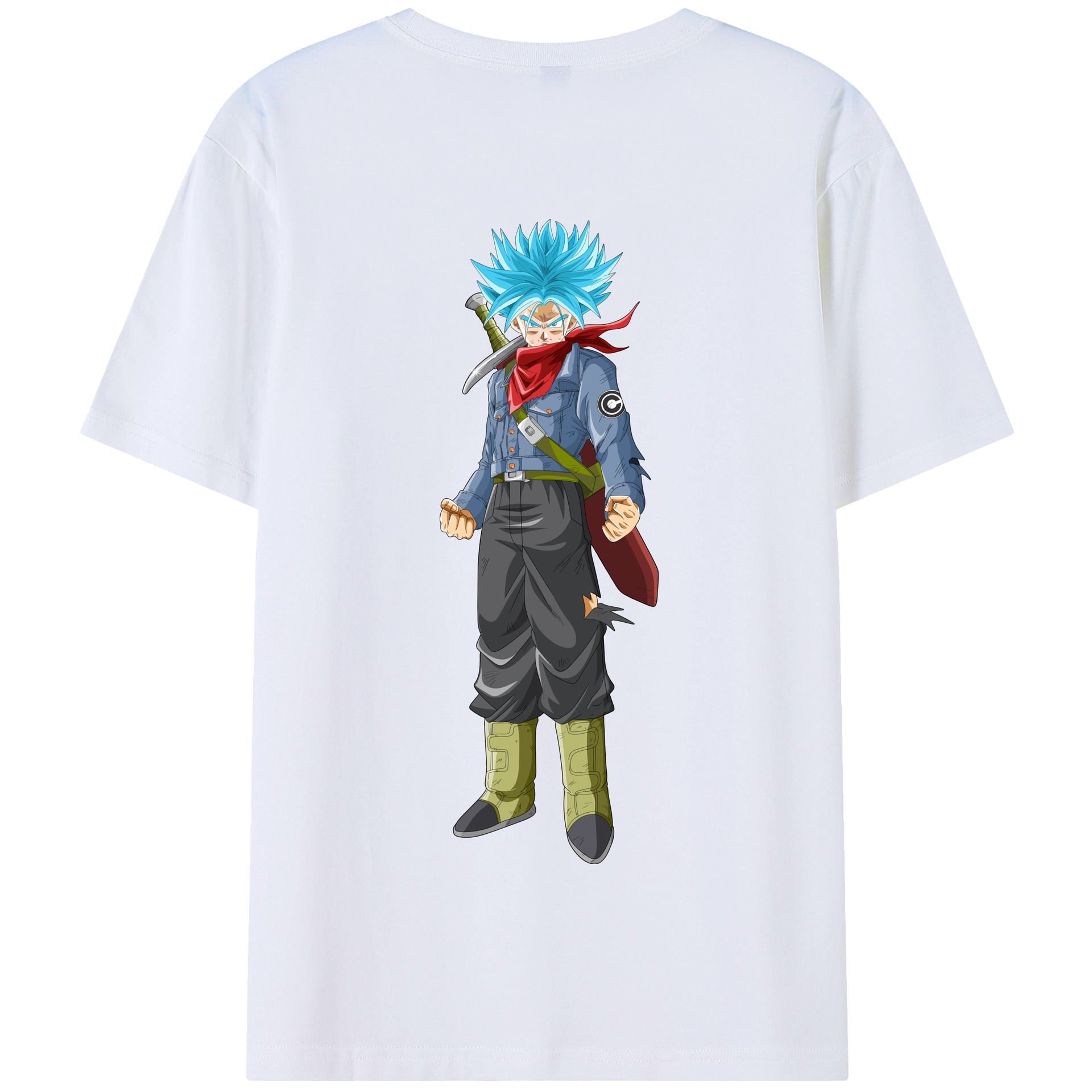 （画像用） ドラゴンボール トランクス（Torankusu）DRAGON BALL Trunks 綿100％半袖Tシャツ（背面プリント）