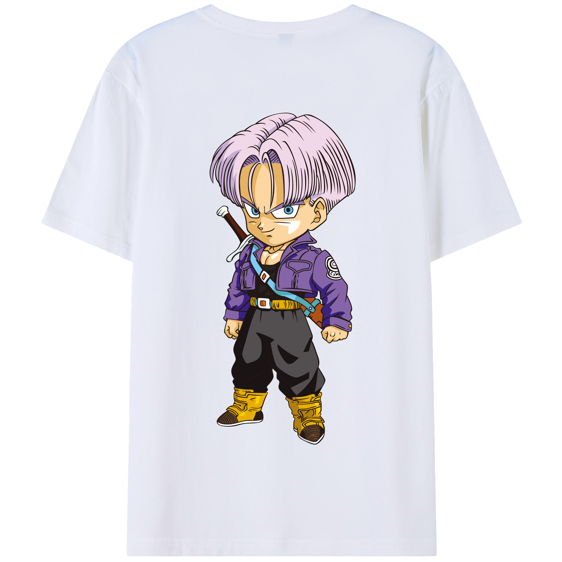 （画像用） ドラゴンボール トランクス（Torankusu）DRAGON BALL Trunks 綿100％半袖Tシャツ（背面プリント）