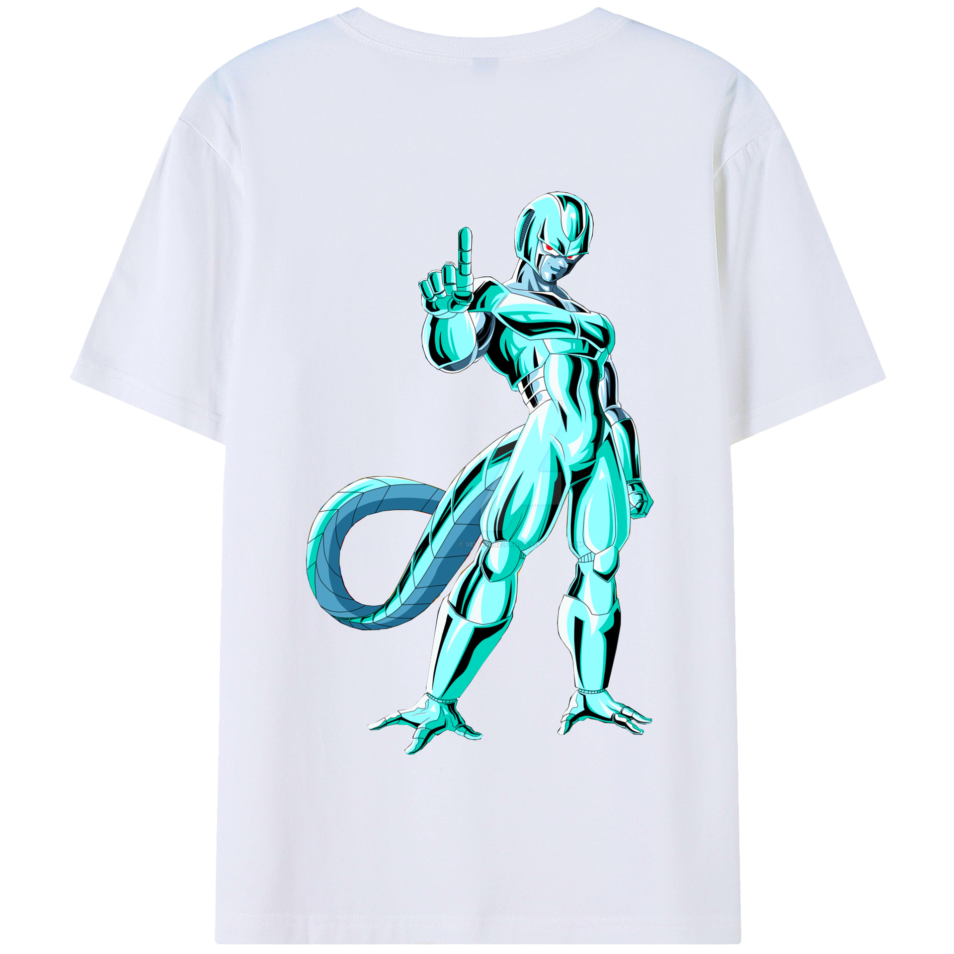 （画像用） ドラゴンボール クウラ DRAGON BALL Cooler Coora 綿100％半袖Tシャツ（背面プリント）