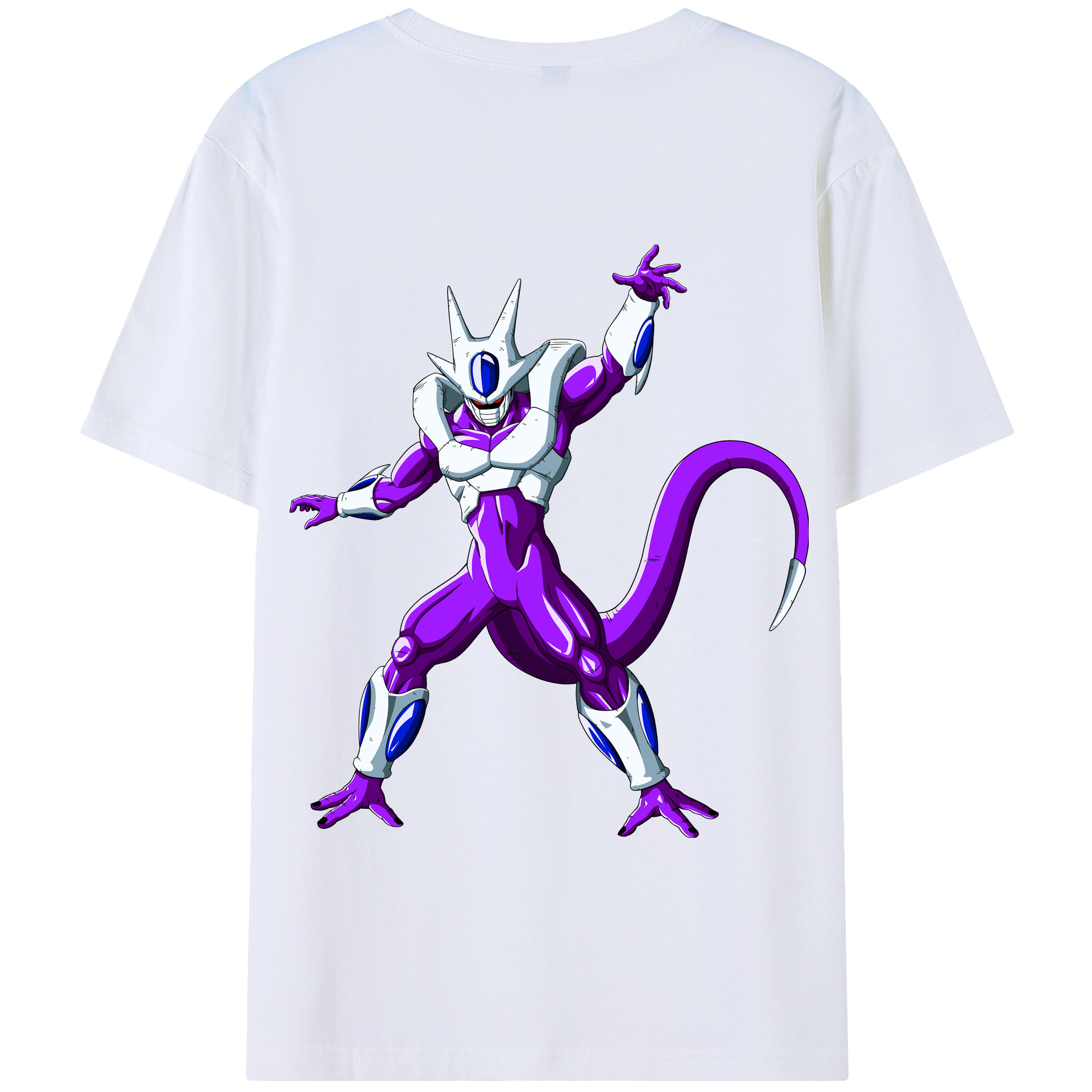 （画像用） ドラゴンボール クウラ DRAGON BALL Cooler Coora 綿100％半袖Tシャツ（背面プリント）