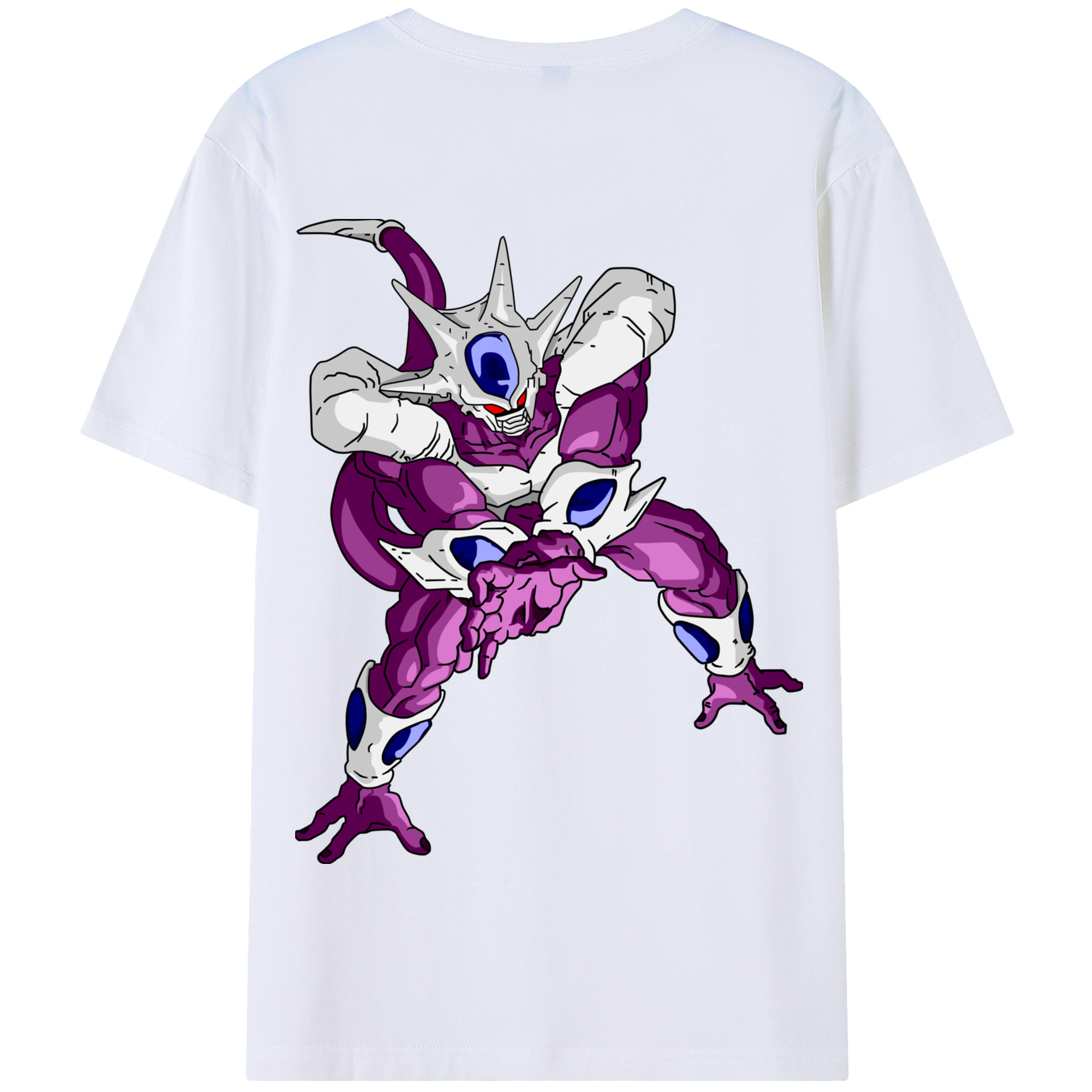 （画像用） ドラゴンボール クウラ DRAGON BALL Cooler Coora 綿100％半袖Tシャツ（背面プリント）