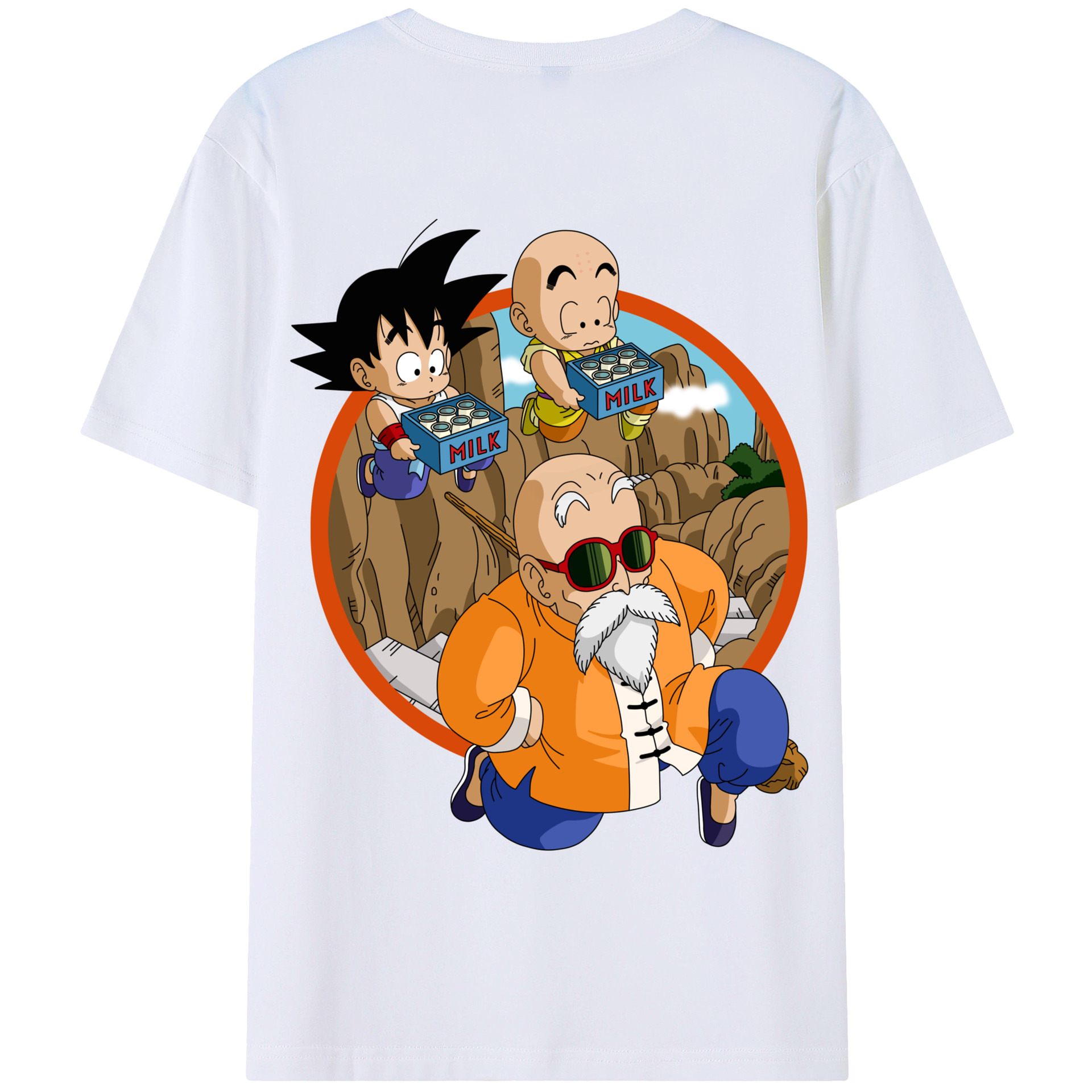 （画像用） ドラゴンボール 亀仙人（かめせんにん） DRAGON BALL Master Roshi Kame Sennin 綿100％半袖Tシャツ（背面プリント）