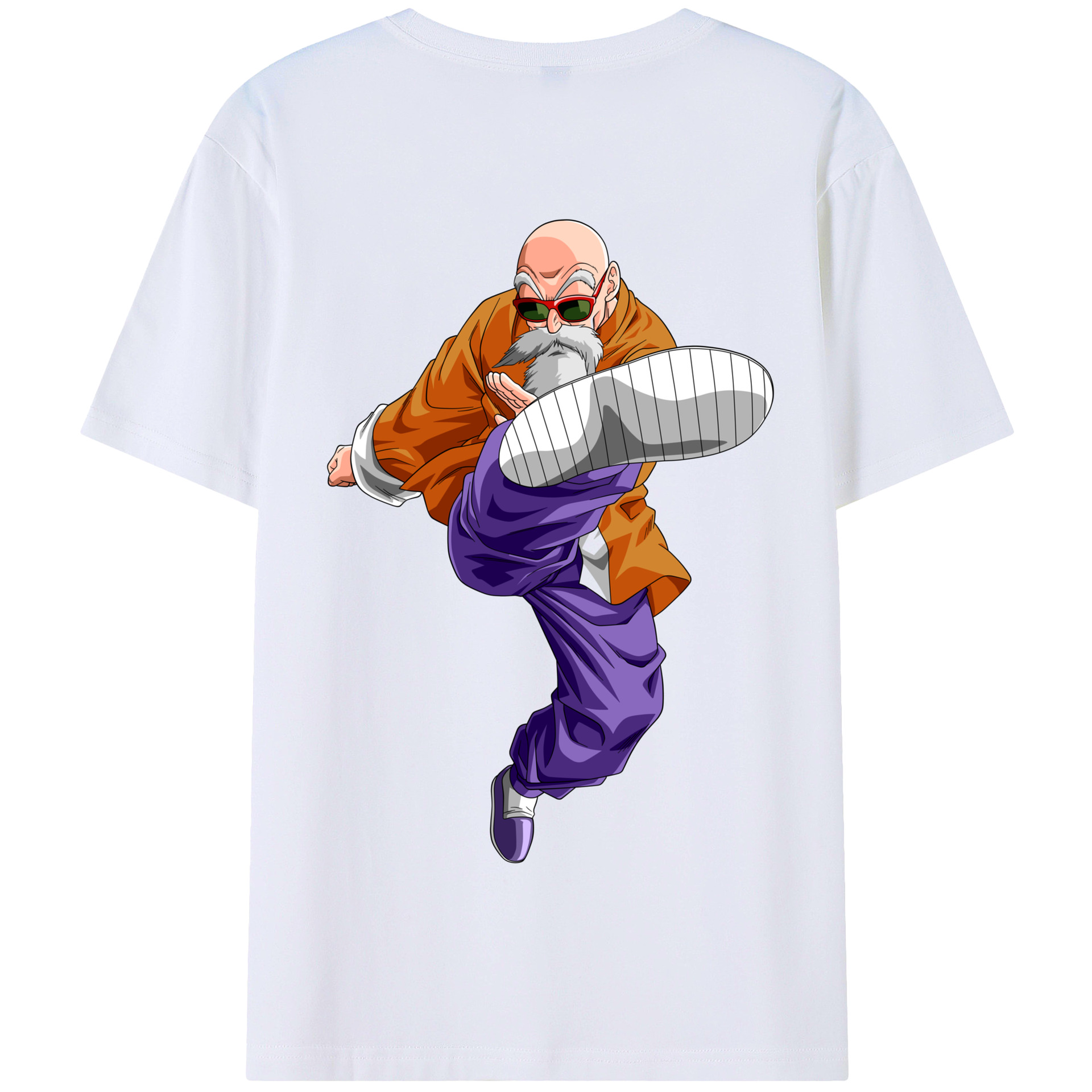 （画像用） ドラゴンボール 亀仙人（かめせんにん） DRAGON BALL Master Roshi Kame Sennin 綿100％半袖Tシャツ（背面プリント）
