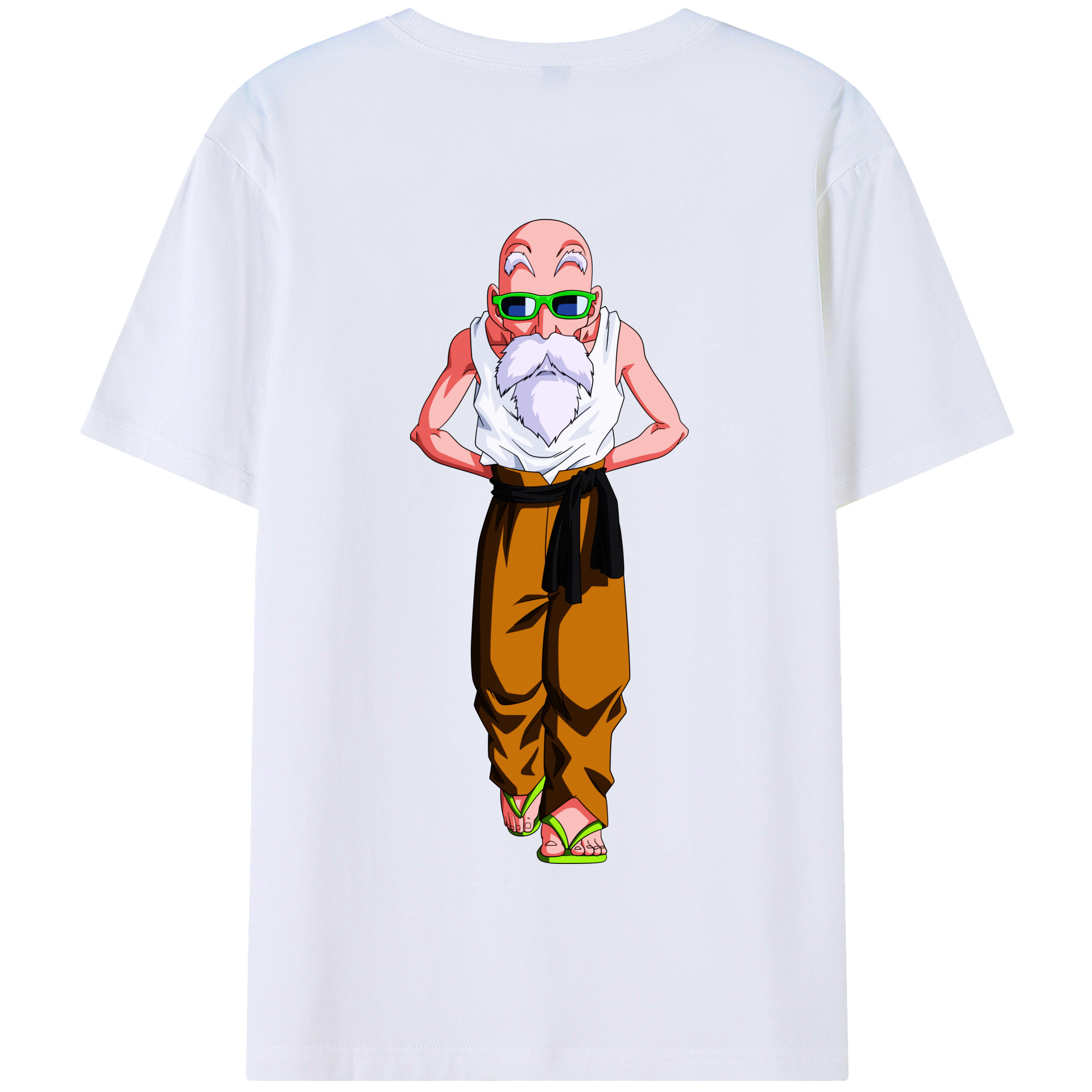 （画像用） ドラゴンボール 亀仙人（かめせんにん） DRAGON BALL Master Roshi Kame Sennin 綿100％半袖Tシャツ（背面プリント）