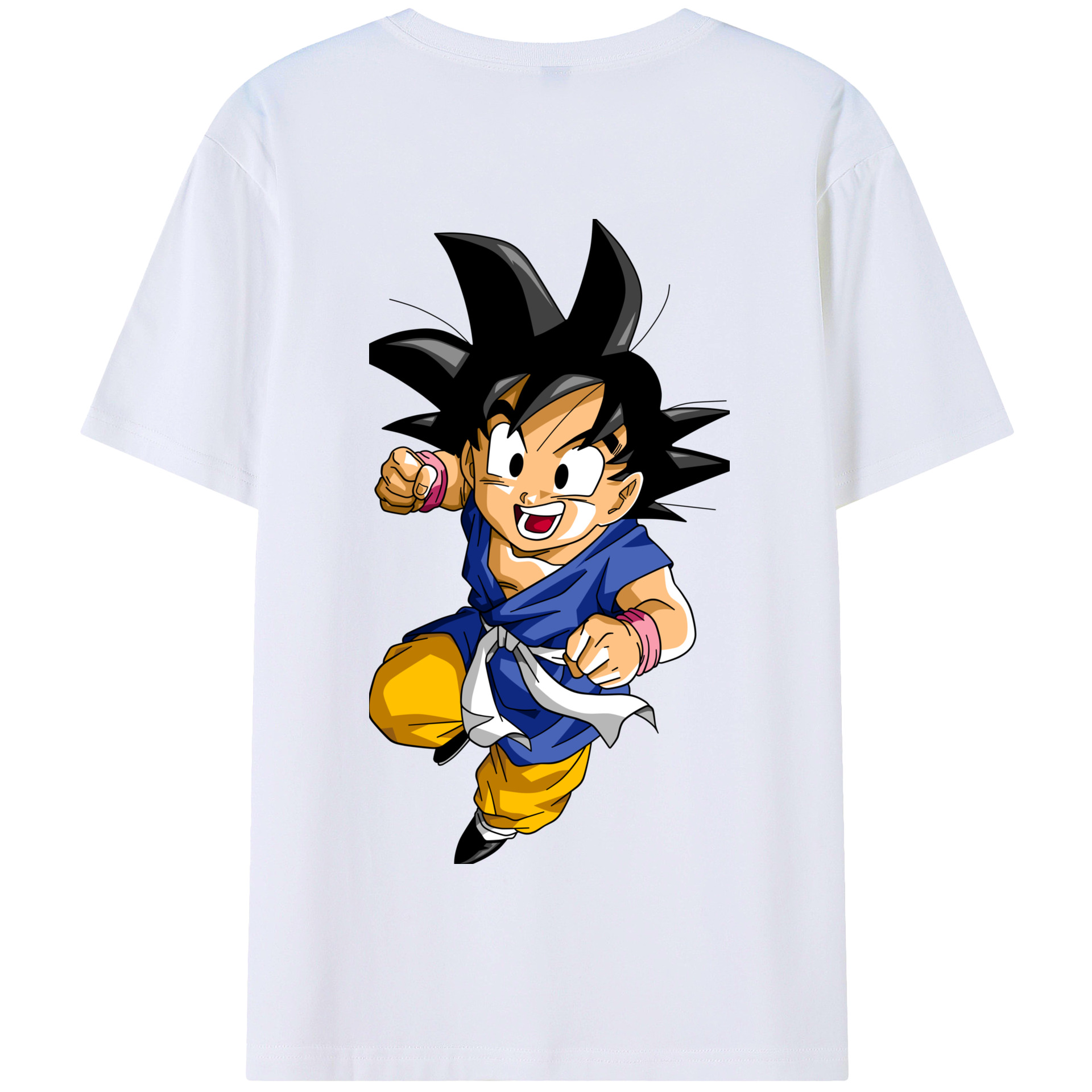 （画像用） ドラゴンボール 孫悟天 そん ごてん DRAGON BALL Son Goten 綿100％半袖Tシャツ（背面プリント）