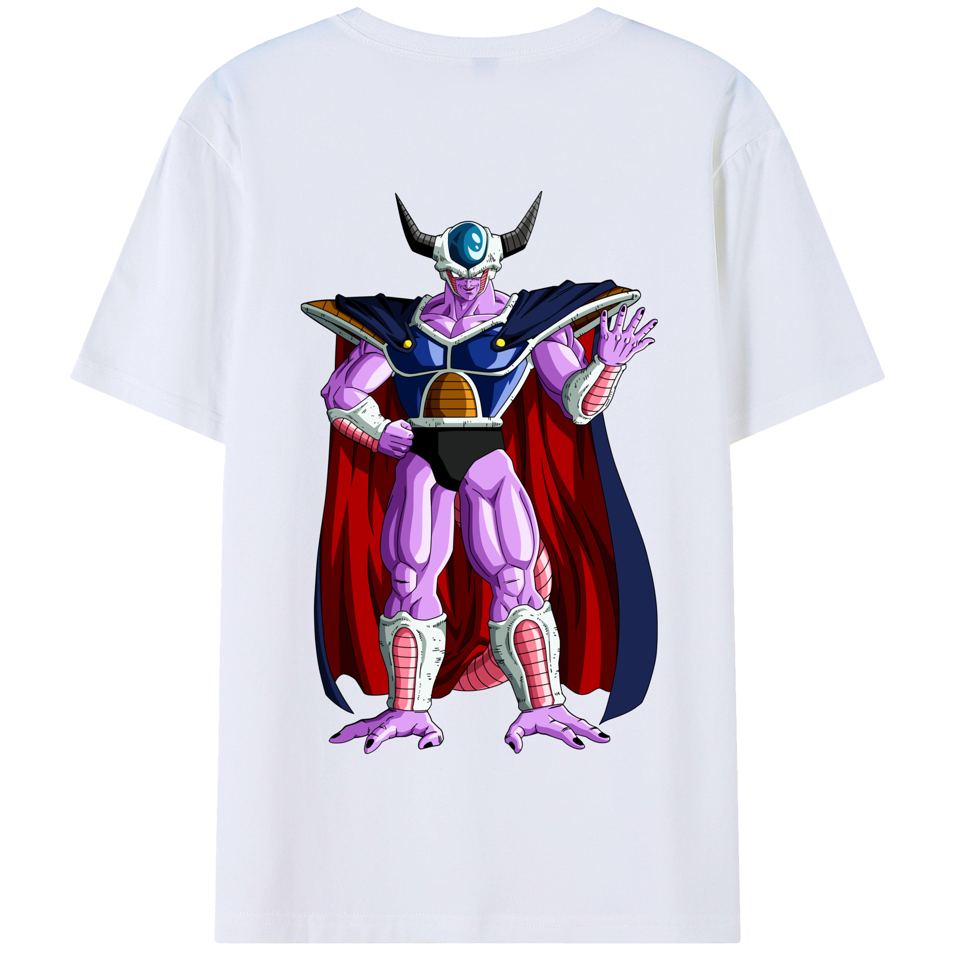 （画像用） ドラゴンボール コルド大王 DRAGON BALL King Cold 綿100％半袖Tシャツ（背面プリント）
