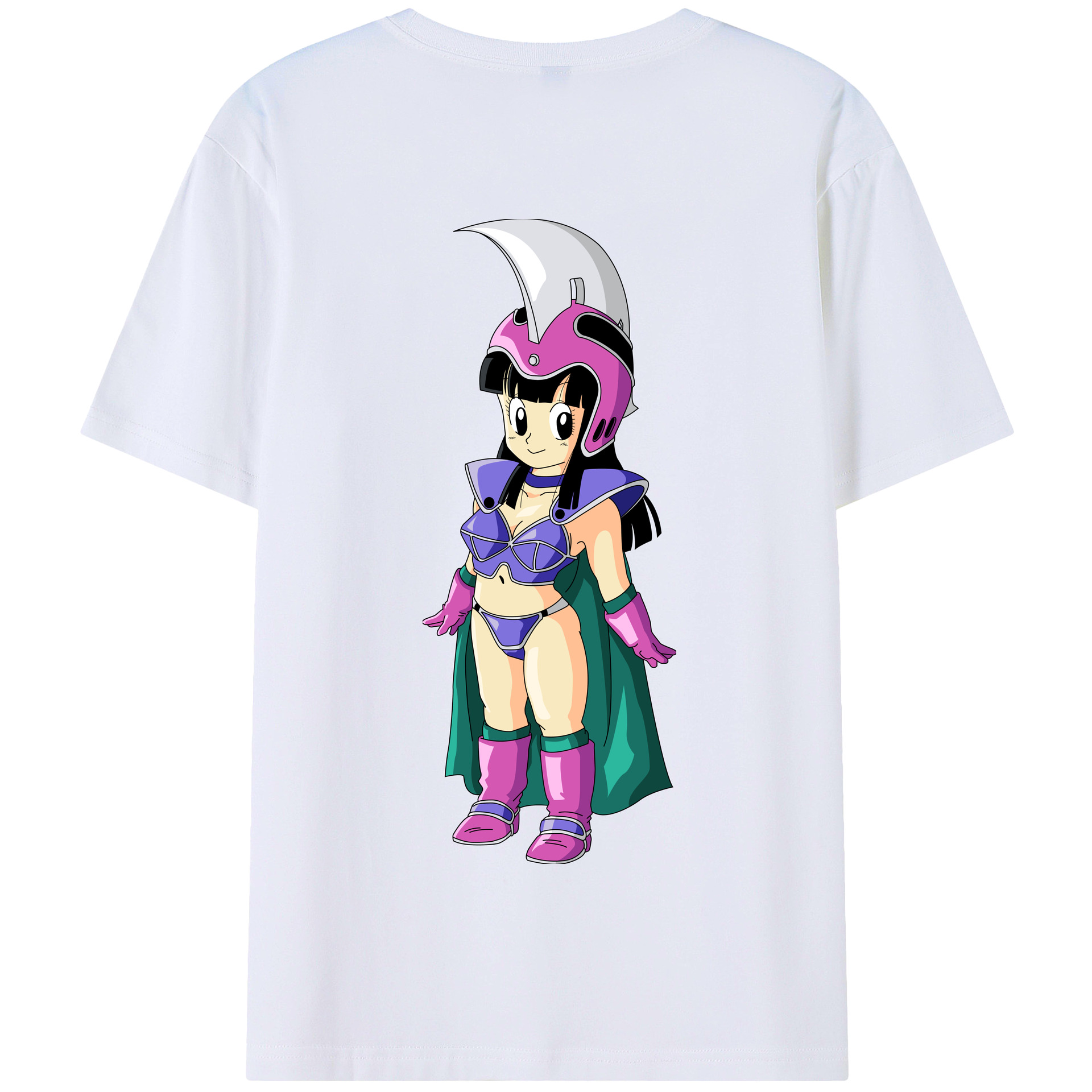 （画像用） ドラゴンボール チチ DRAGON BALL Chichi 綿100％半袖Tシャツ（背面プリント）