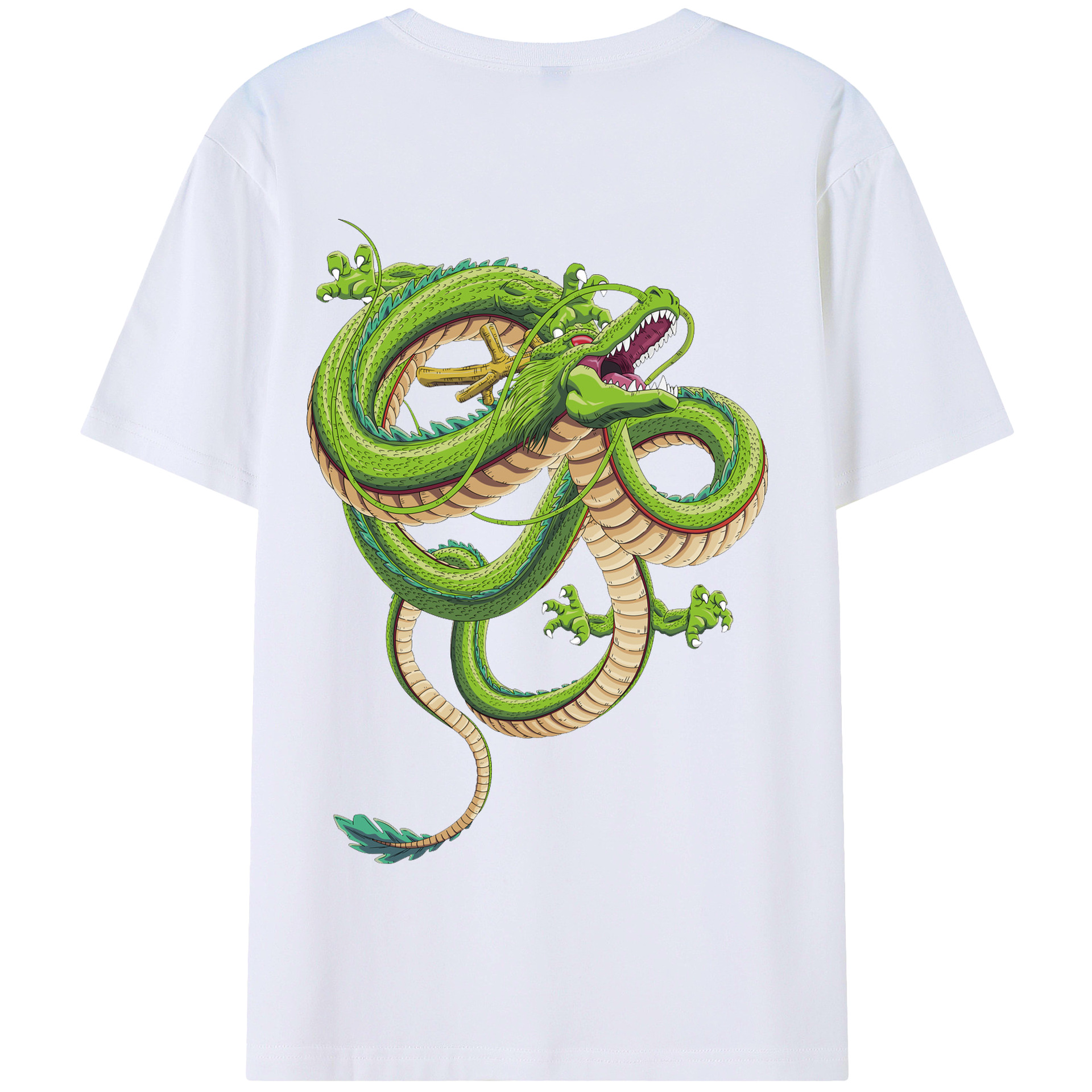 （画像用） ドラゴンボール 神龍 シェンロン DRAGON BALL Shenron 綿100％半袖Tシャツ（背面プリント）