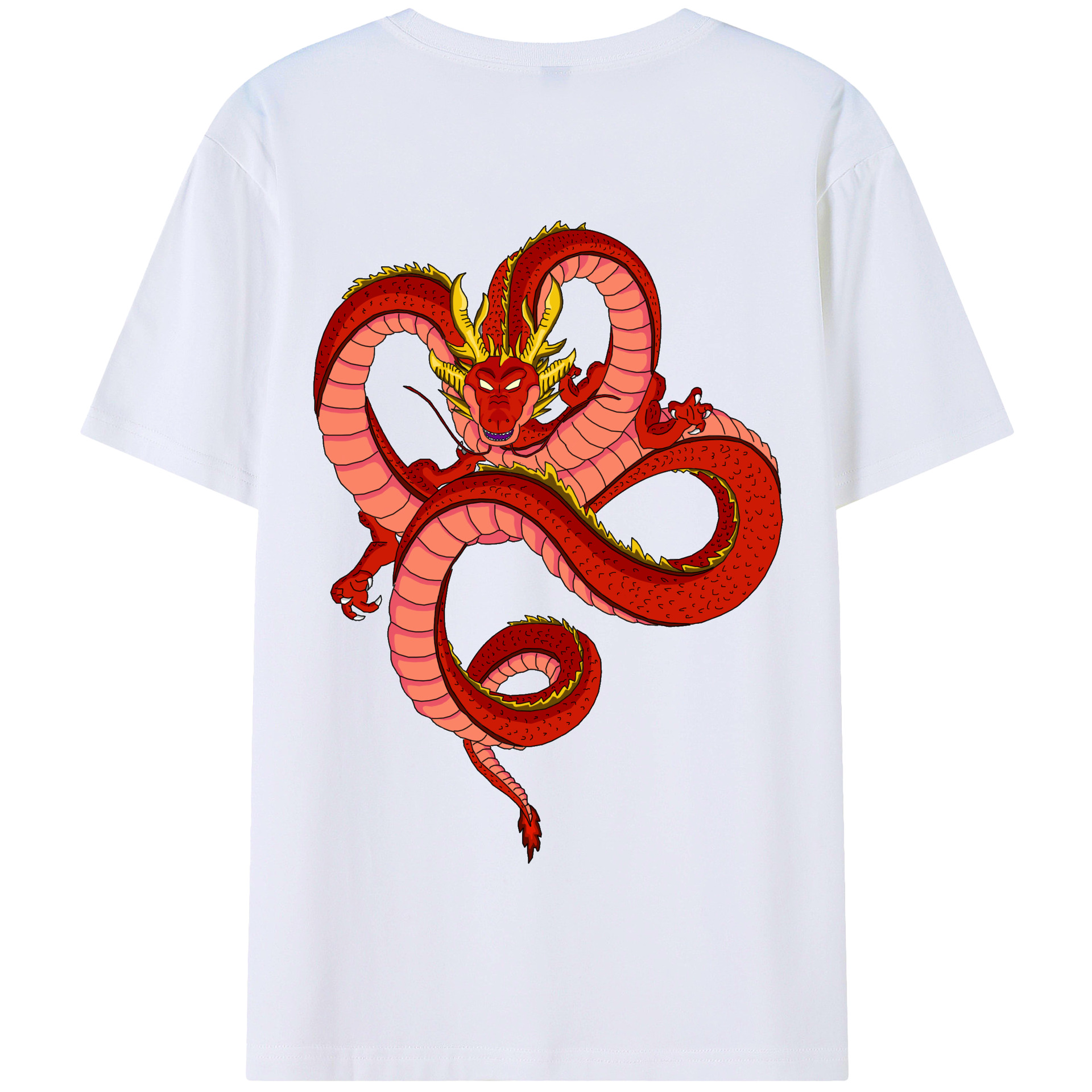 （画像用） ドラゴンボール 神龍 シェンロン DRAGON BALL Shenron 綿100％半袖Tシャツ（背面プリント）