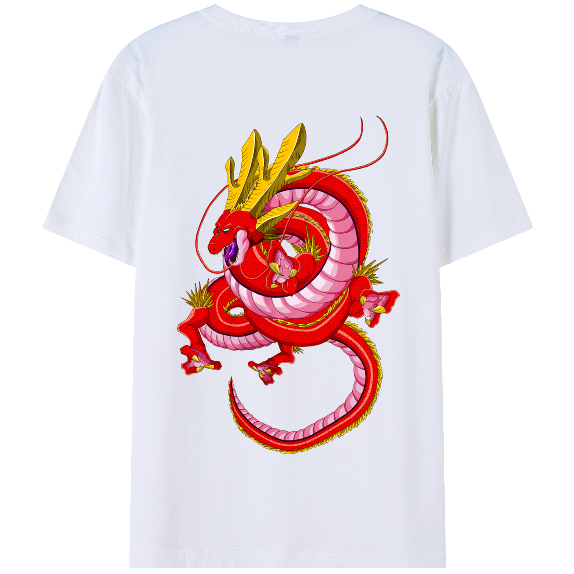 （画像用） ドラゴンボール 神龍 シェンロン DRAGON BALL Shenron 綿100％半袖Tシャツ（背面プリント）