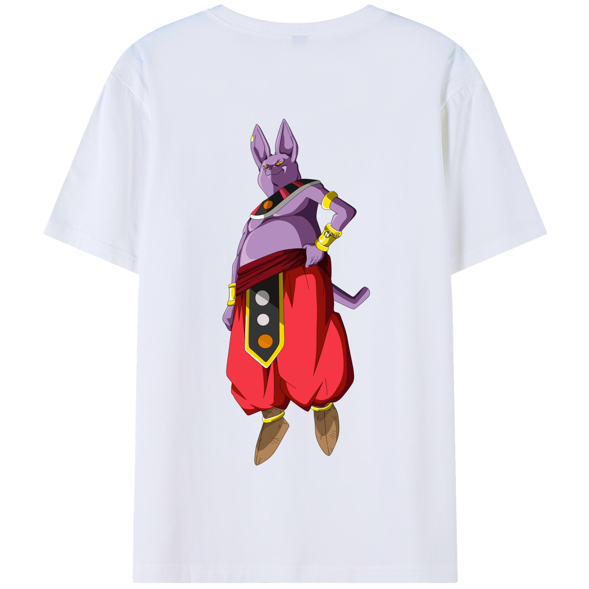 （画像用） ドラゴンボール シャンパ DRAGON BALL Champa 綿100％半袖Tシャツ（背面プリント）