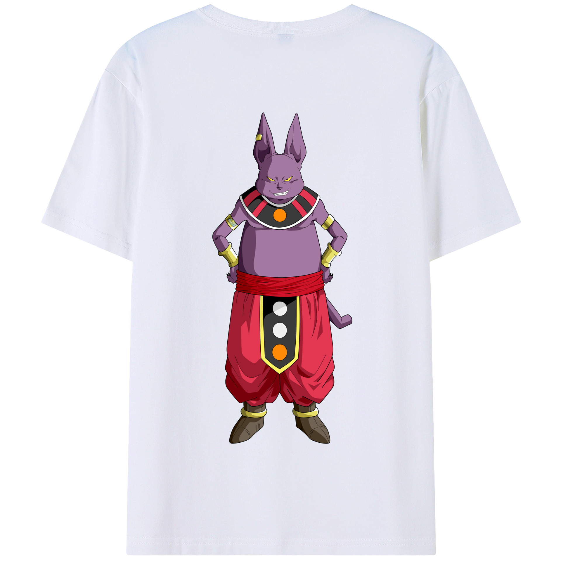 （画像用） ドラゴンボール シャンパ DRAGON BALL Champa 綿100％半袖Tシャツ（背面プリント）