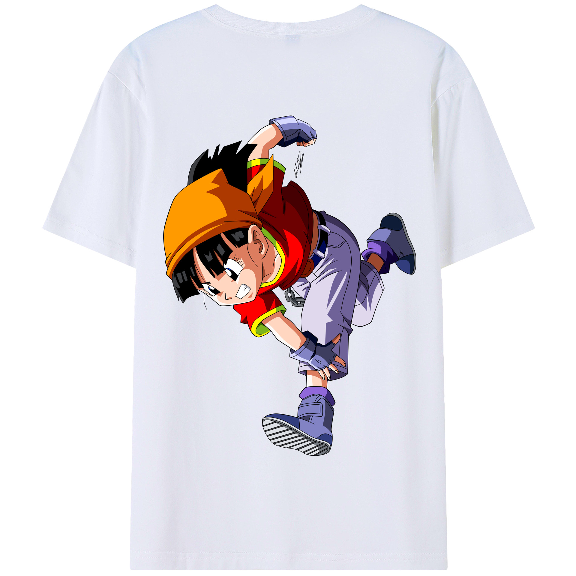 （画像用） ドラゴンボール パン DRAGON BALL Pan 綿100％半袖Tシャツ（背面プリント）