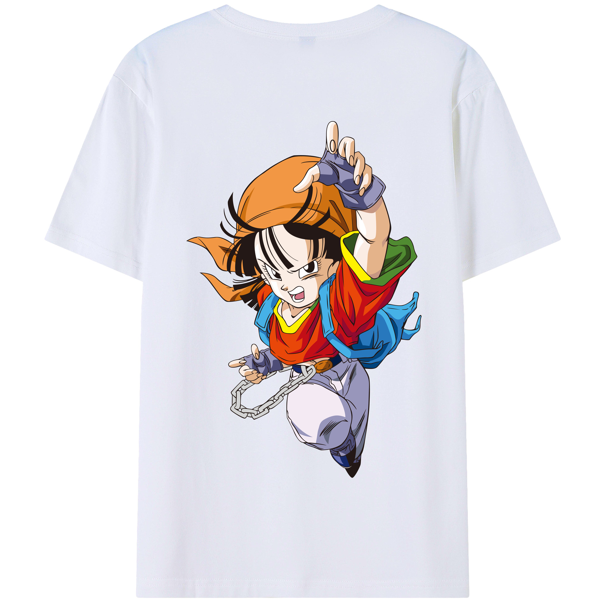 （画像用） ドラゴンボール パン DRAGON BALL Pan 綿100％半袖Tシャツ（背面プリント）