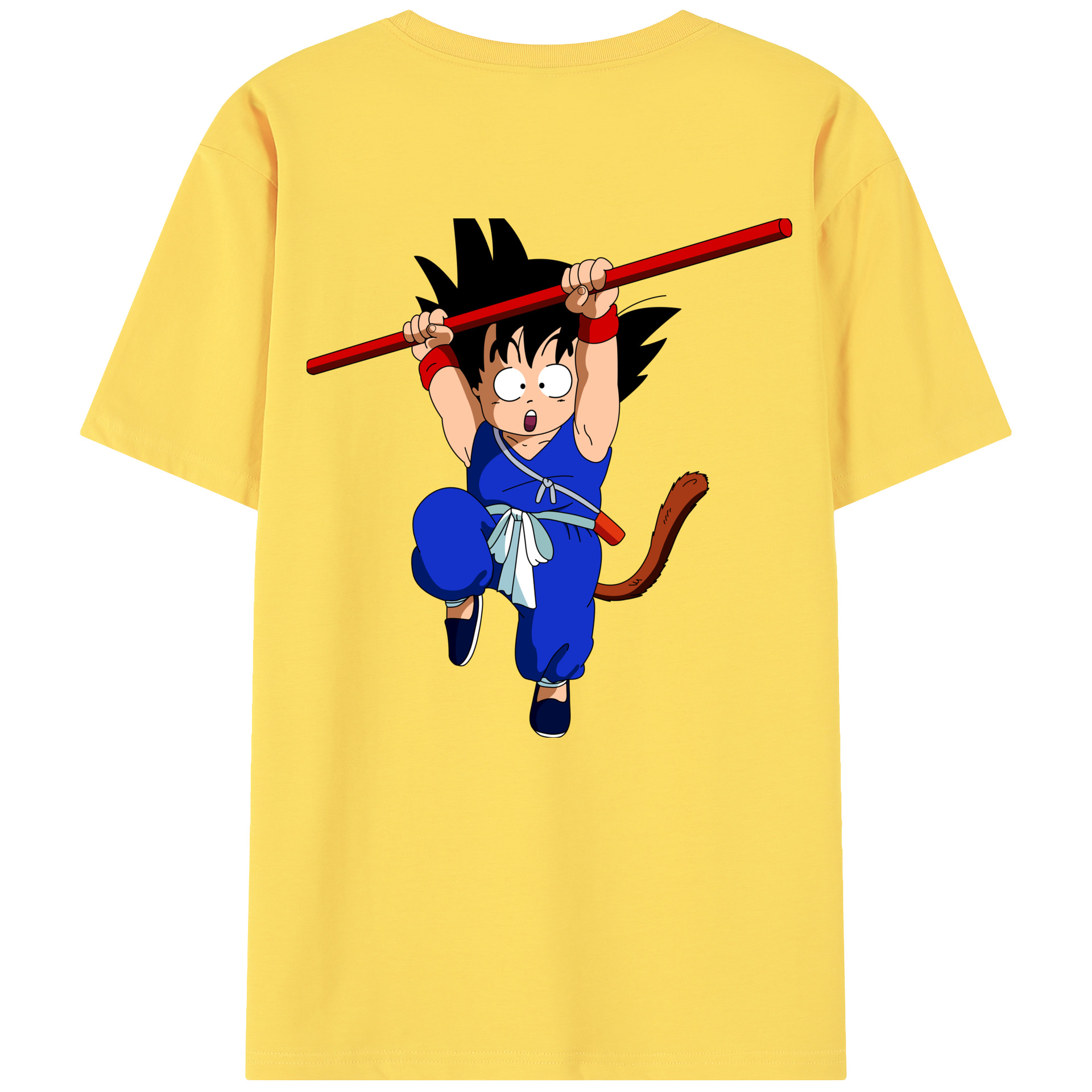 （画像用） ドラゴンボール 孫悟空（そん ごくう）Son Goku カカロット DRAGON BALL Kakarotto 綿100％半袖Tシャツ（背面プリント）