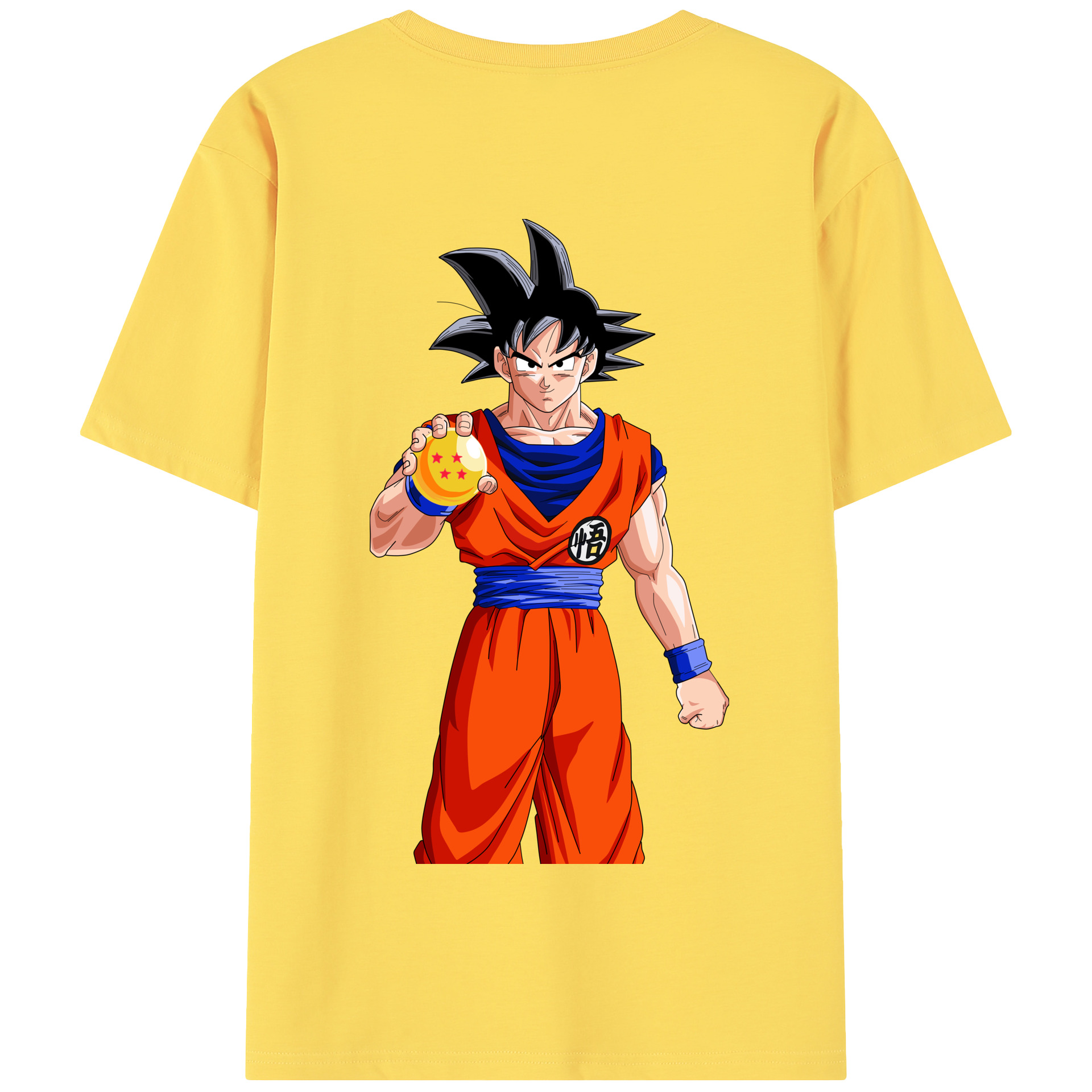 （画像用） ドラゴンボール 孫悟空（そん ごくう）Son Goku カカロット DRAGON BALL Kakarotto 綿100％半袖Tシャツ（背面プリント）