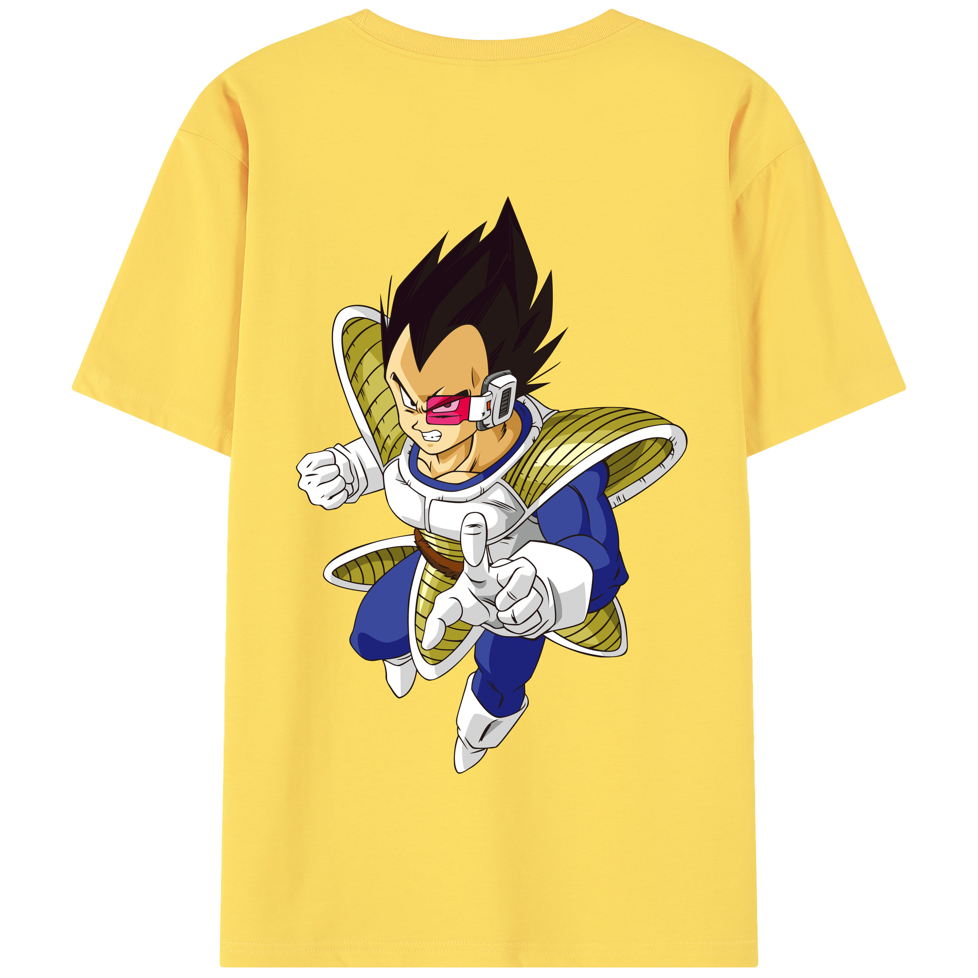 （画像用） ドラゴンボール ベジータ四世（Bejīta Yonsei）DRAGON BALL Vegeta IV 綿100％半袖Tシャツ（背面プリント）