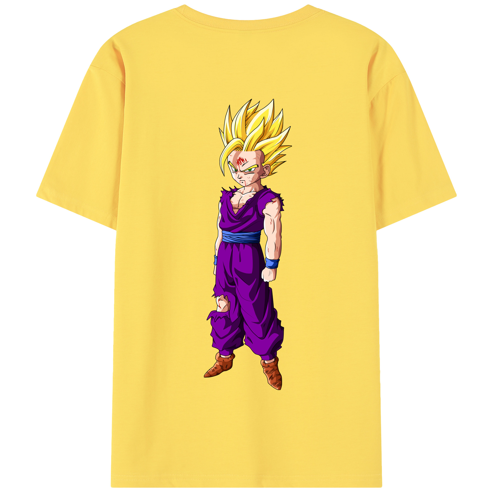 （画像用） ドラゴンボール 孫 悟飯（そんごはん）DRAGON BALL Son Gohan 綿100％半袖Tシャツ（背面プリント）