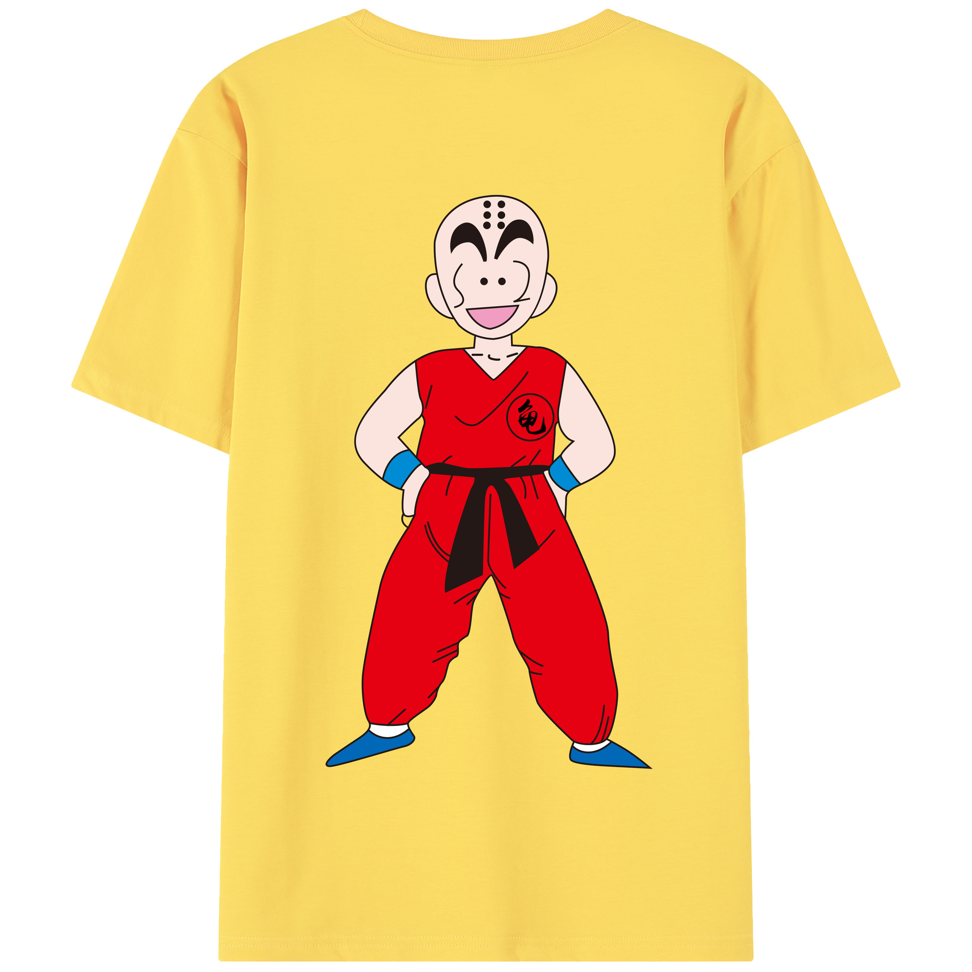 （画像用） ドラゴンボール クリリン DRAGON BALL krillin 綿100％半袖Tシャツ（背面プリント）