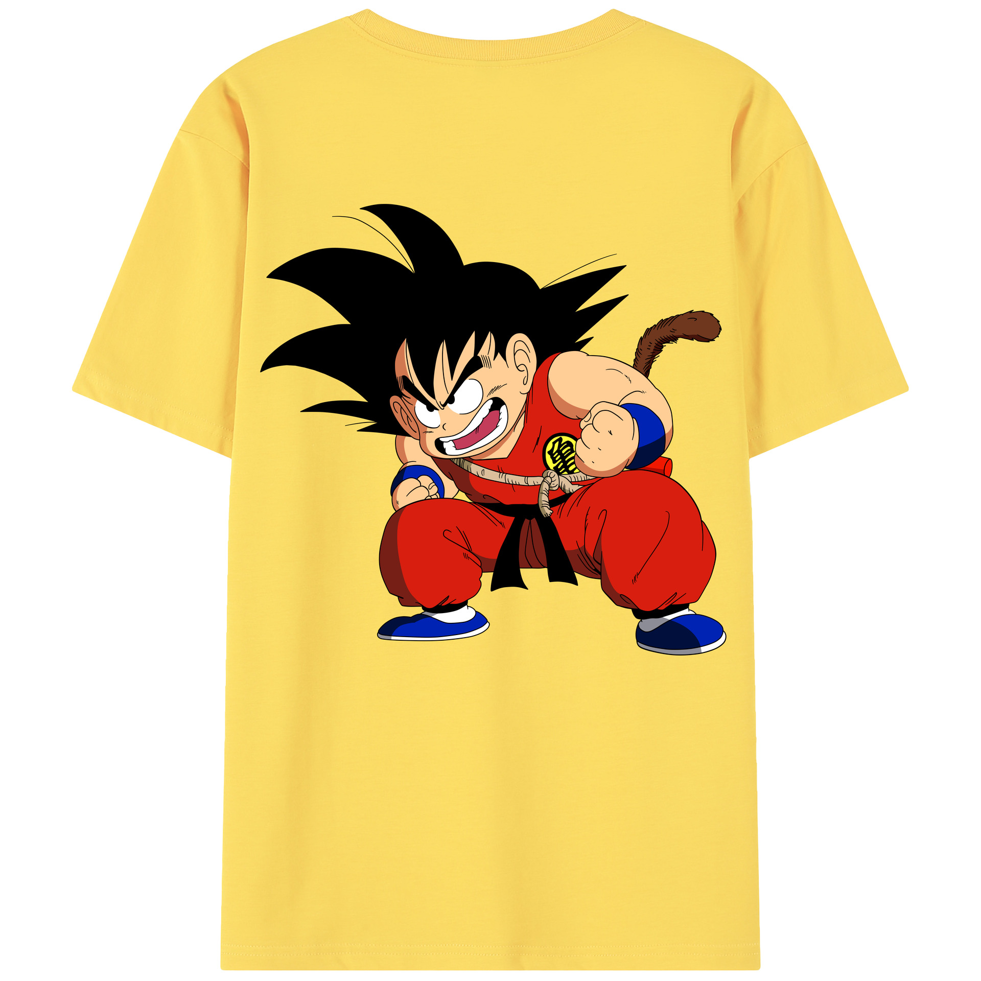 （画像用） ドラゴンボール 孫悟空（そん ごくう）Son Goku カカロット DRAGON BALL Kakarotto 綿100％半袖Tシャツ（背面プリント）
