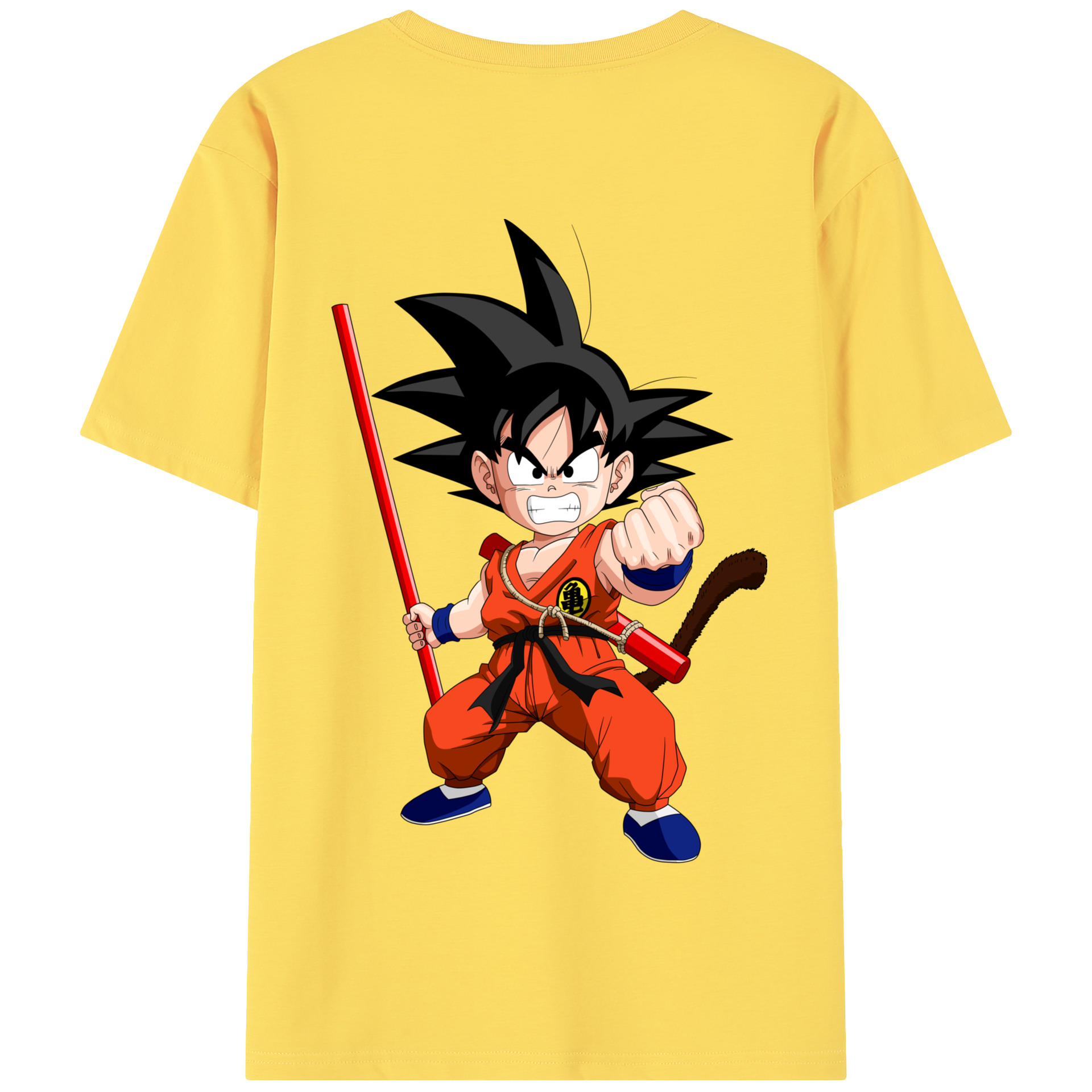 （画像用） ドラゴンボール 孫悟空（そん ごくう）Son Goku カカロット DRAGON BALL Kakarotto 綿100％半袖Tシャツ（背面プリント）
