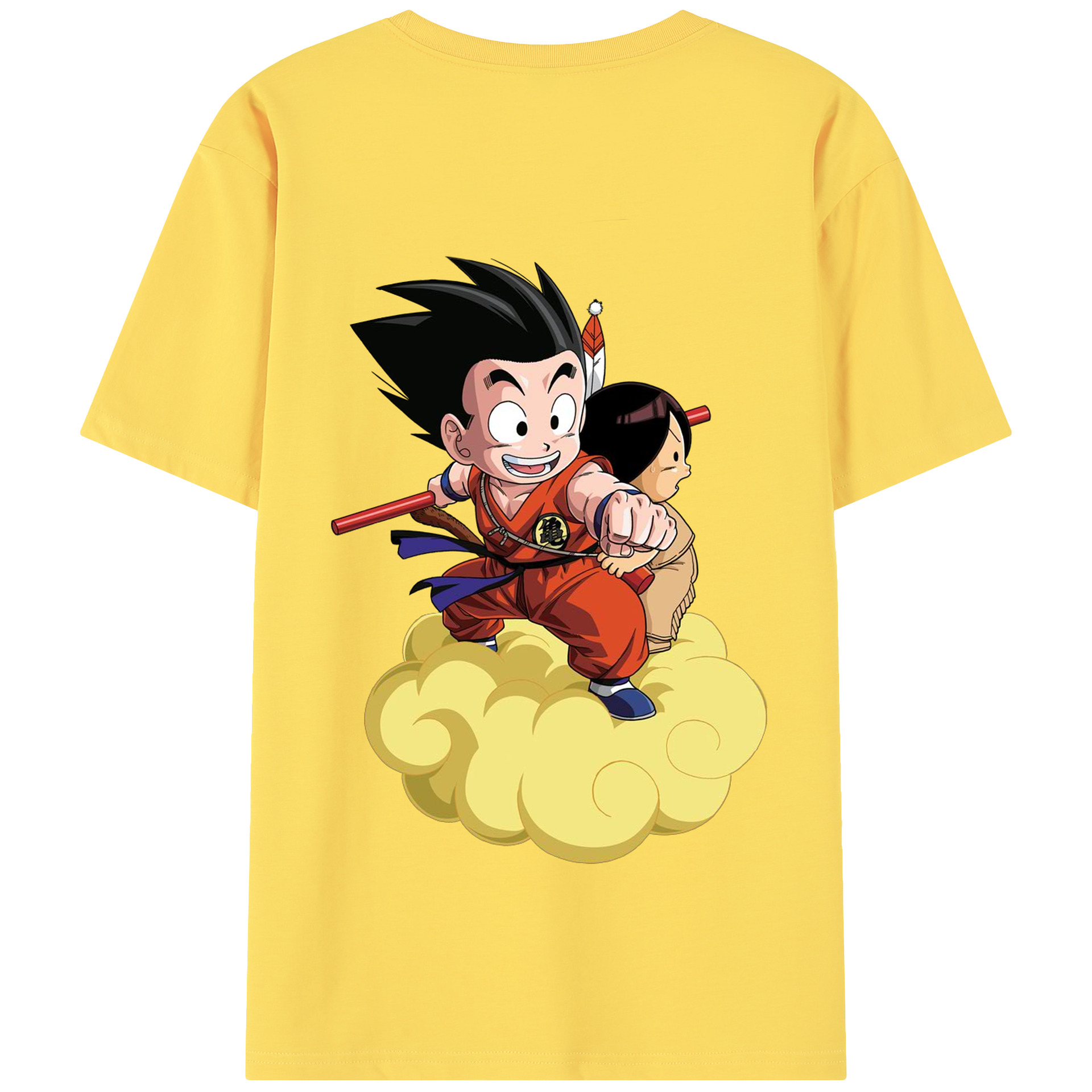 （画像用） ドラゴンボール 孫悟空（そん ごくう）Son Goku カカロット DRAGON BALL Kakarotto 綿100％半袖Tシャツ（背面プリント）