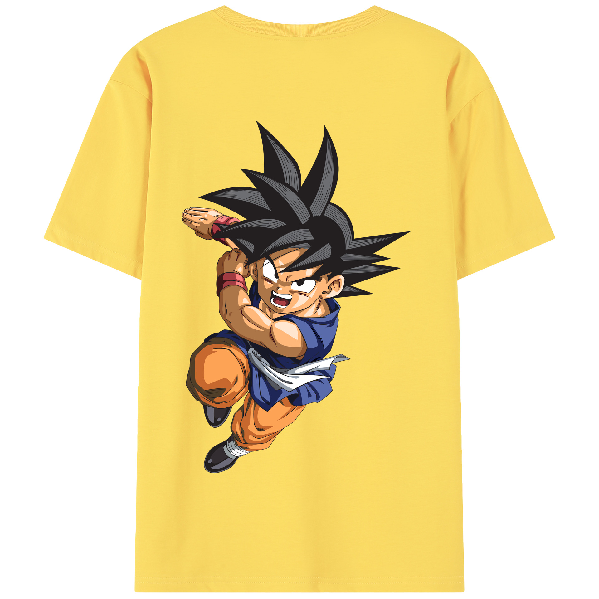 （画像用） ドラゴンボール 孫悟空（そん ごくう）Son Goku カカロット DRAGON BALL Kakarotto 綿100％半袖Tシャツ（背面プリント）