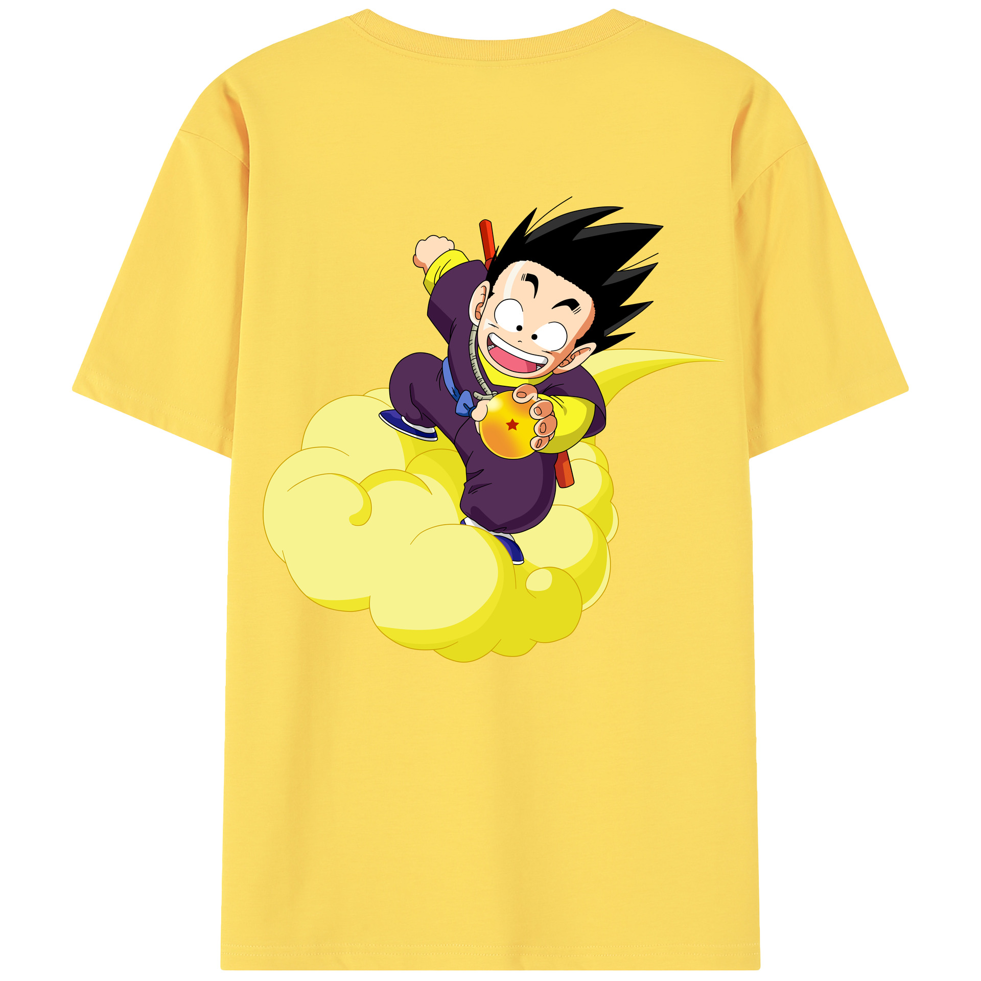 （画像用） ドラゴンボール 孫悟空（そん ごくう）Son Goku カカロット DRAGON BALL Kakarotto 綿100％半袖Tシャツ（背面プリント）