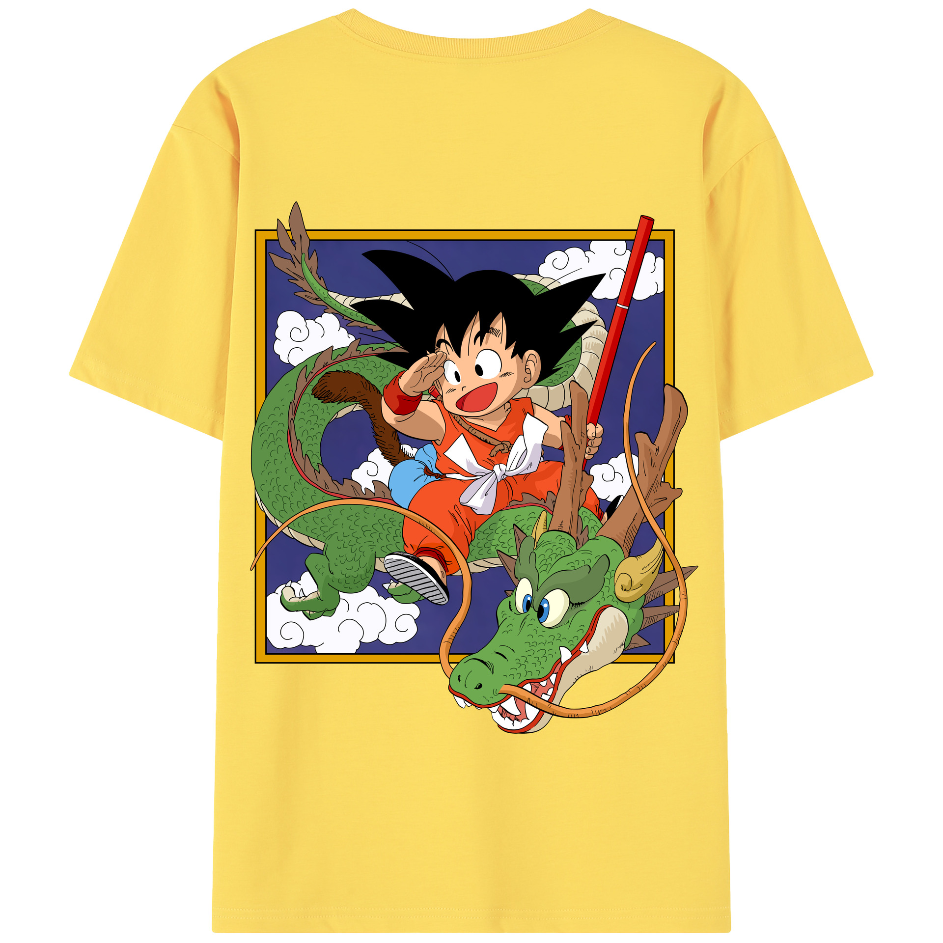 （画像用） ドラゴンボール 孫悟空（そん ごくう）Son Goku カカロット DRAGON BALL Kakarotto 綿100％半袖Tシャツ（背面プリント）