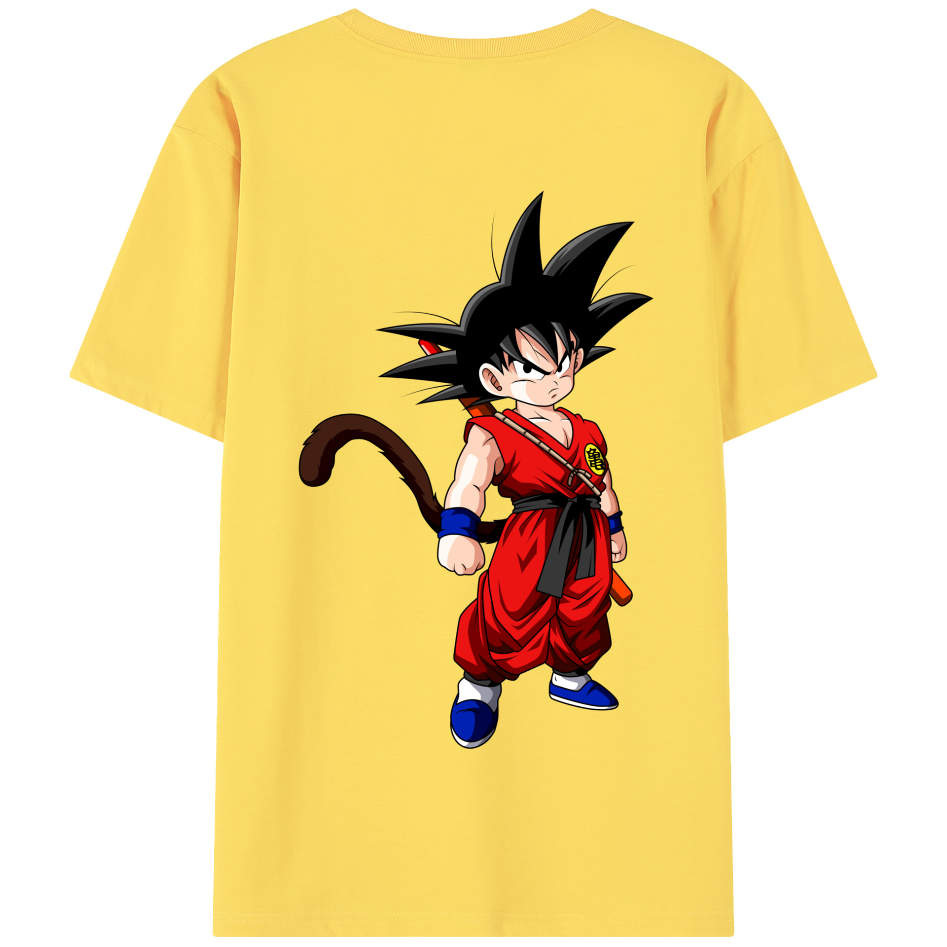 （画像用） ドラゴンボール 孫悟空（そん ごくう）Son Goku カカロット DRAGON BALL Kakarotto 綿100％半袖Tシャツ（背面プリント）