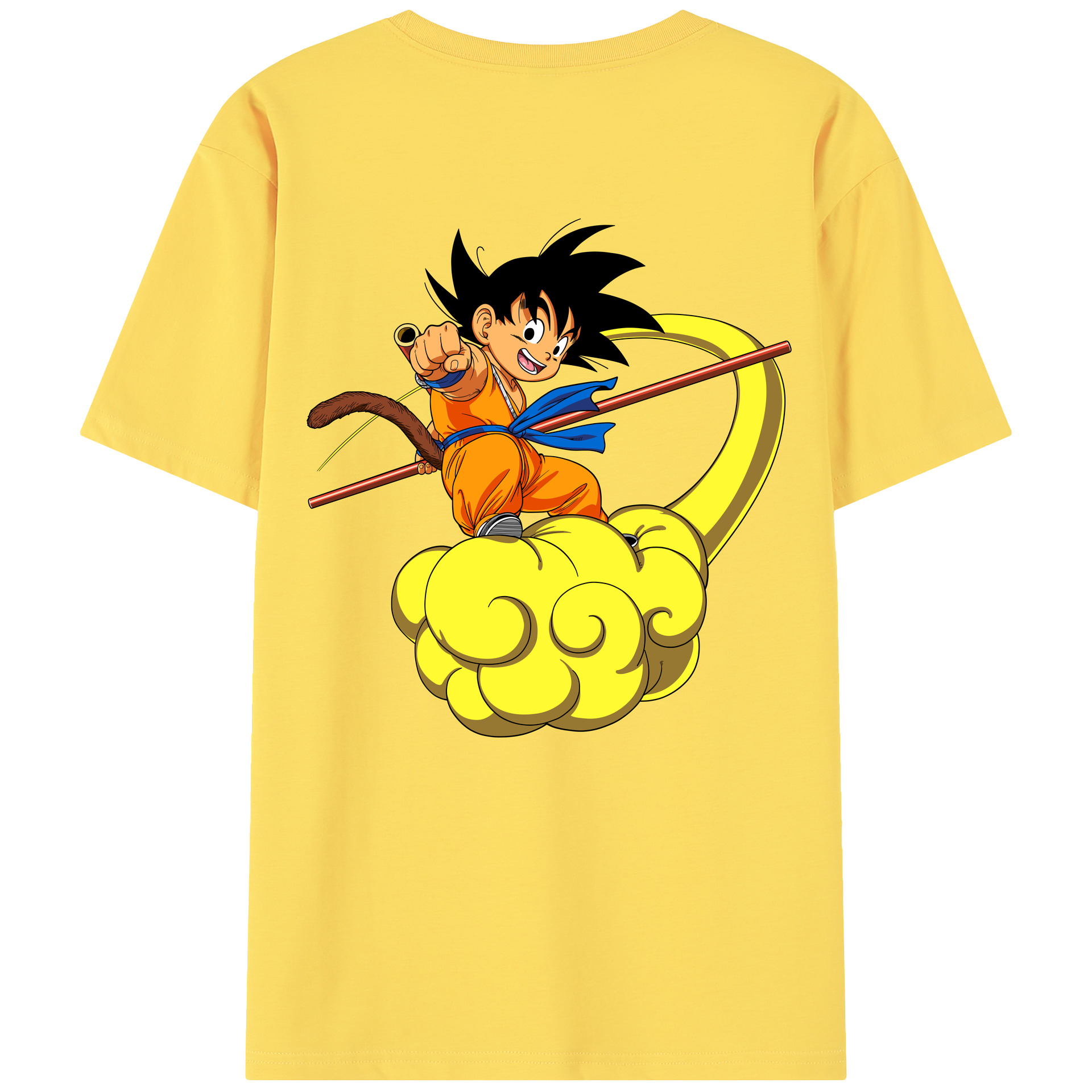 （画像用） ドラゴンボール 孫悟空（そん ごくう）Son Goku カカロット DRAGON BALL Kakarotto 綿100％半袖Tシャツ（背面プリント）